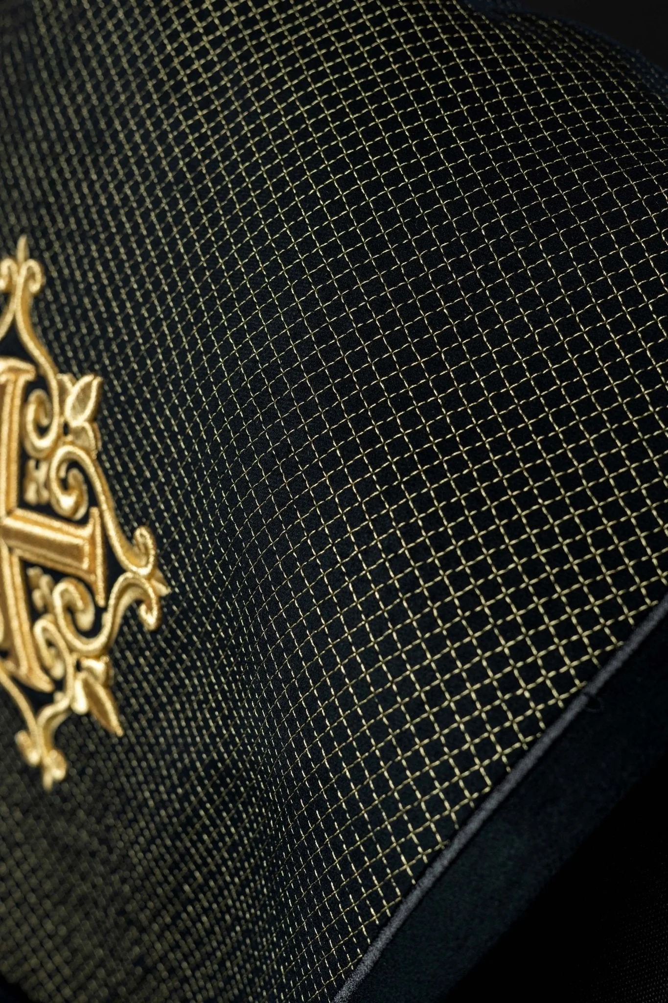 Black cope with a velvet sash and cross embroidery - Image 7