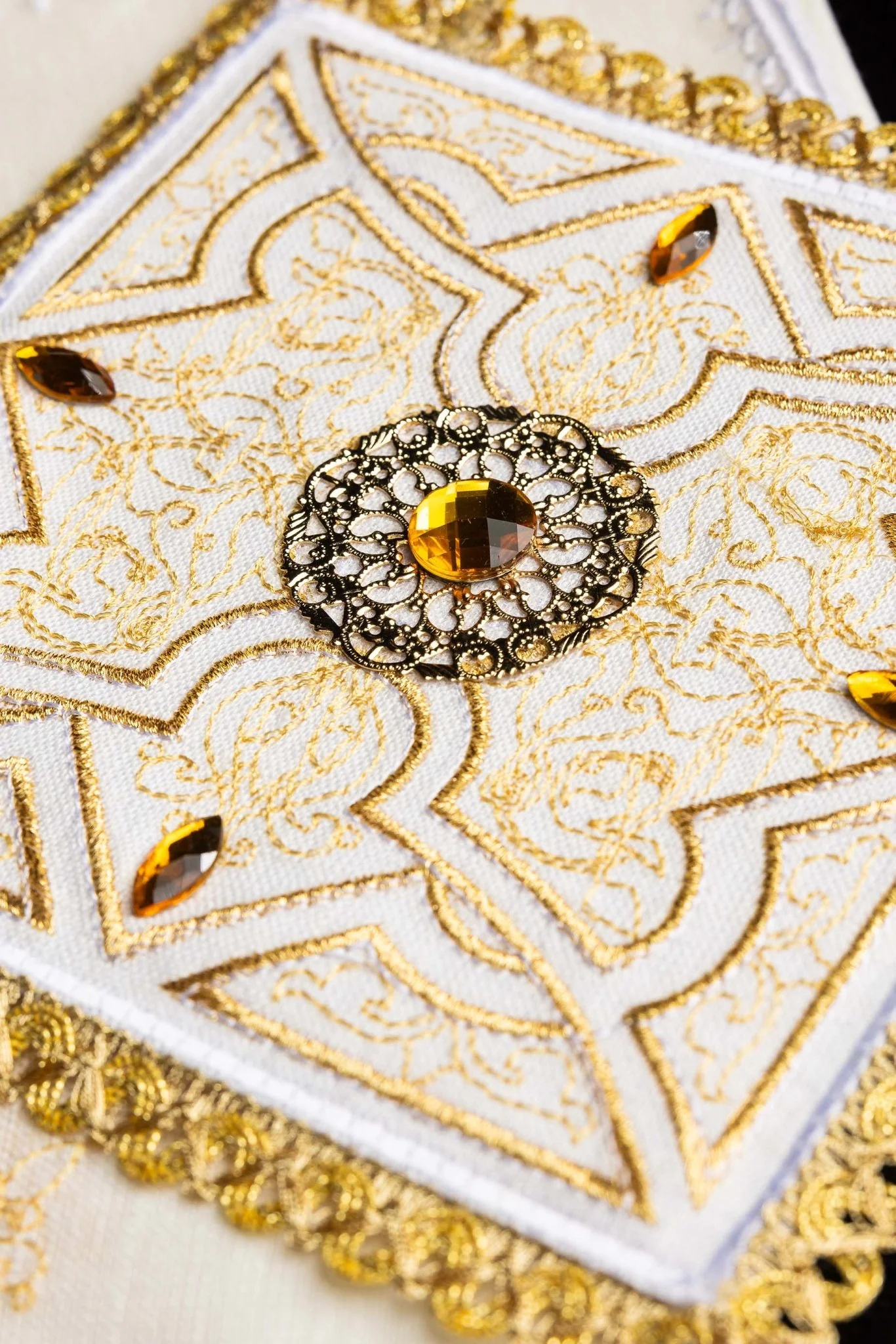 Chalice Linens Elaborately Decorated with Embroidery - Image 4