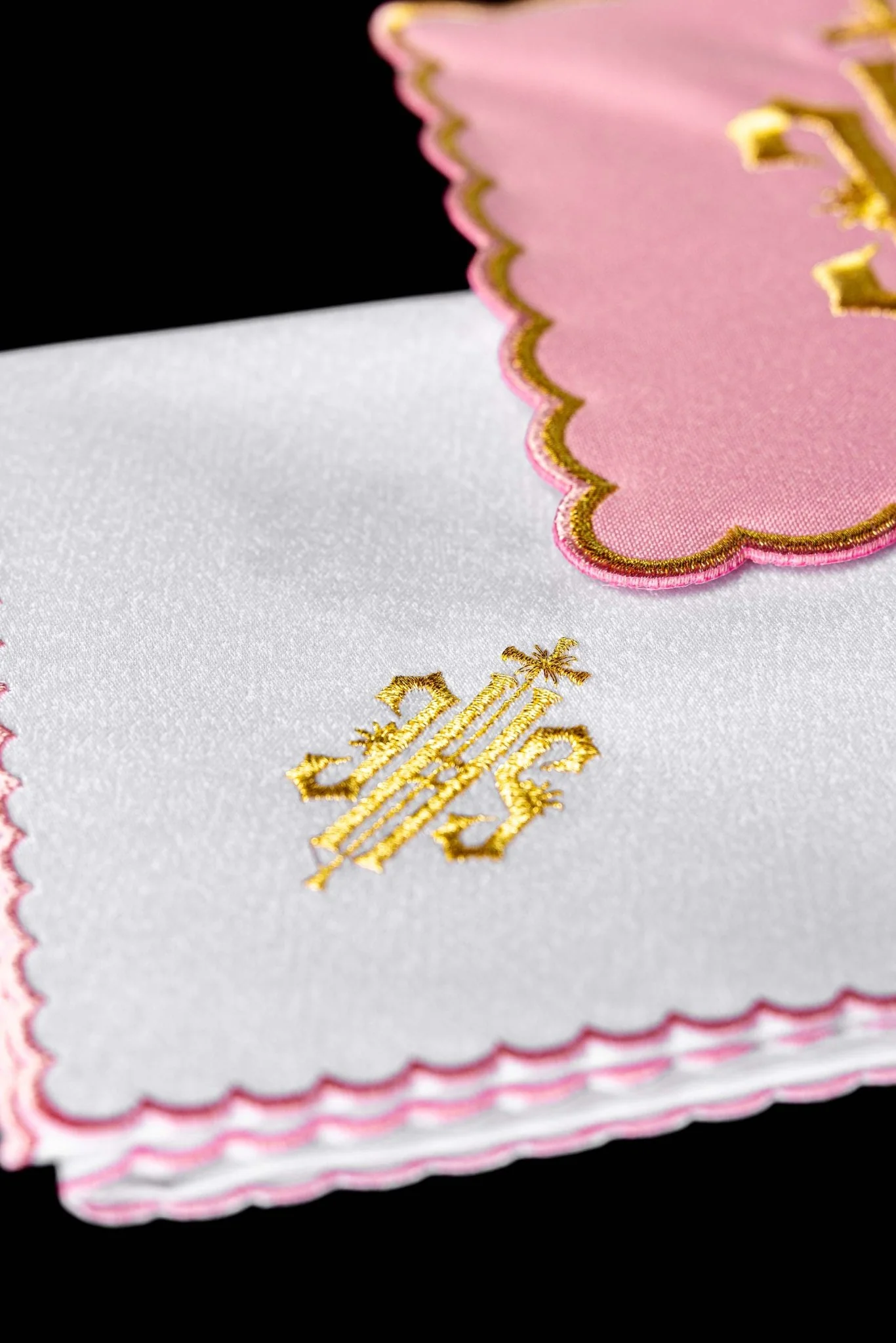 Chalice Linens Embroidered Pink IHS - Image 3