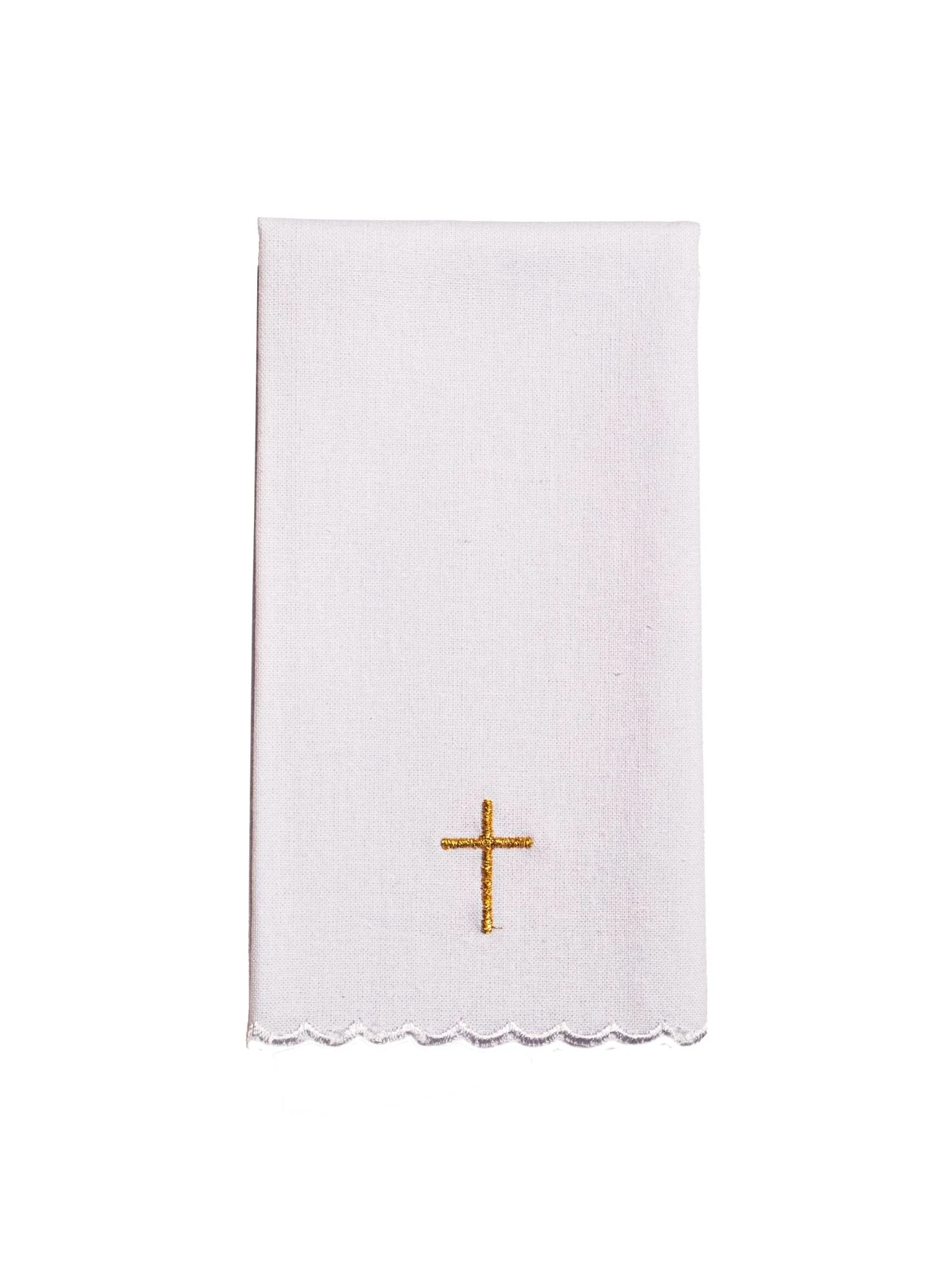 Chalice linens in red with silver cross - Image 4