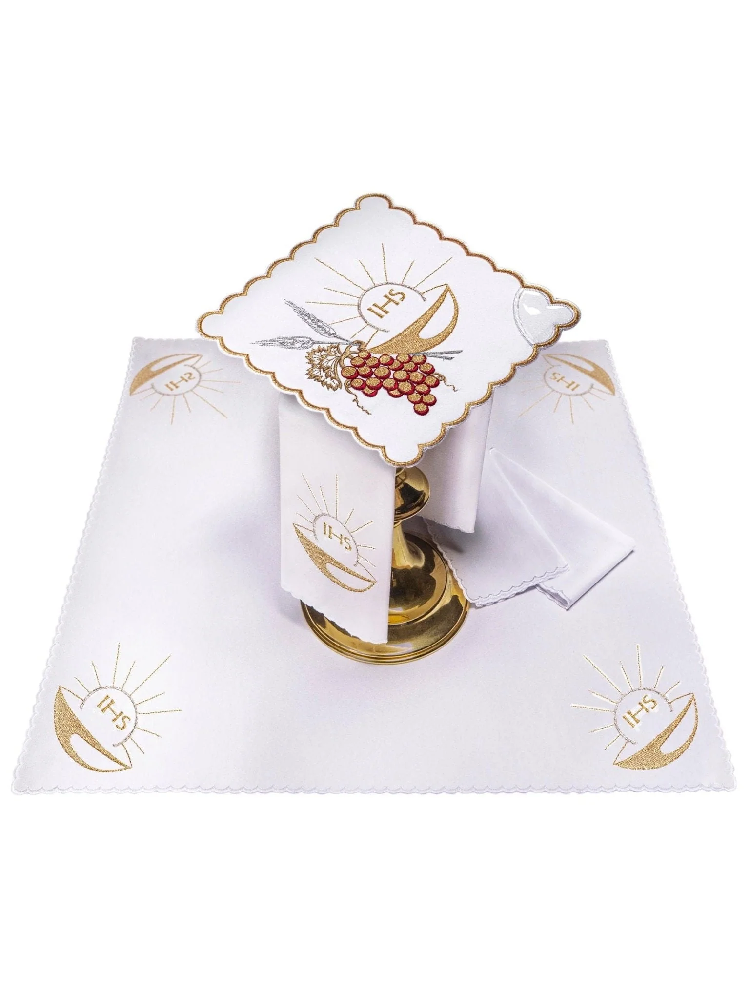 Chalice Linens with Eucharistic Chalice Embroidery