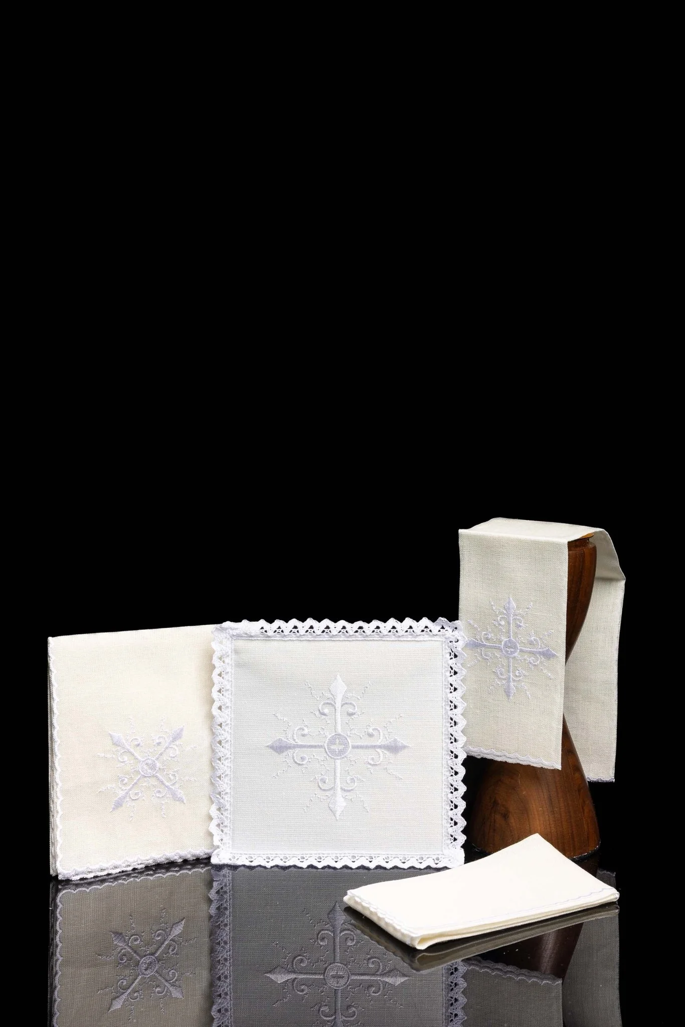 Chalice Linens with Subtle Cross Embroidery