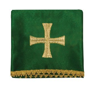 Chalice veil in 4 colors with golden cross embroidery - Image 3
