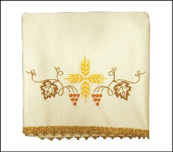 Chalice veil with gold JHS and grapes (set of 4) - Image 3