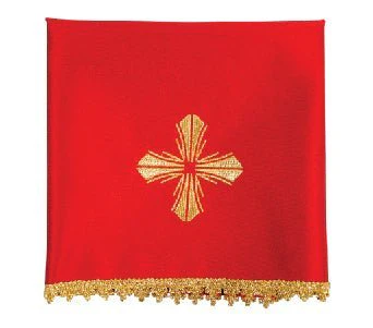 Chalice veils in 4 liturgical colors with gold cross - Image 3