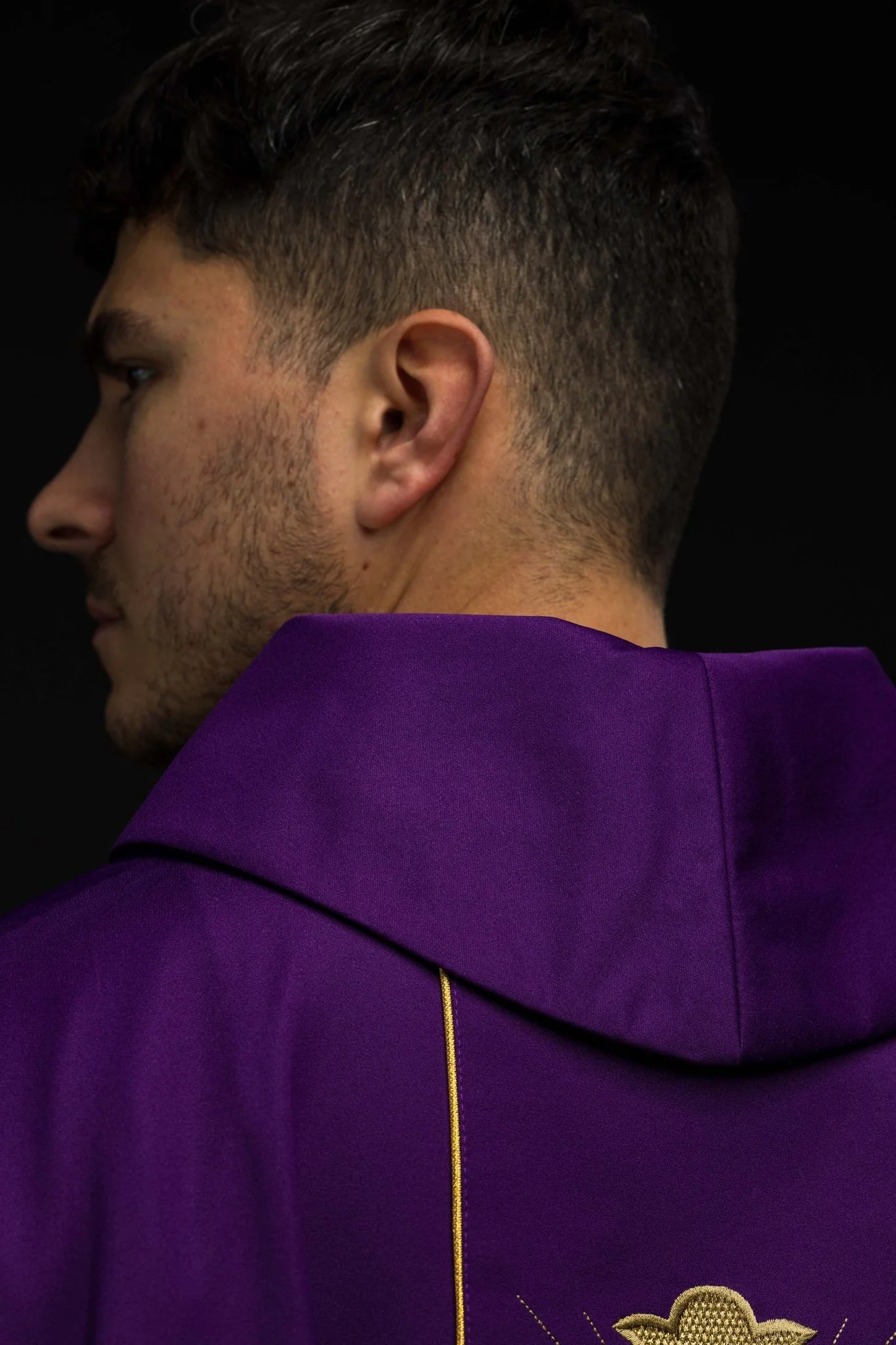 Chasuble Cross and Ears of Wheat in purple - Image 5