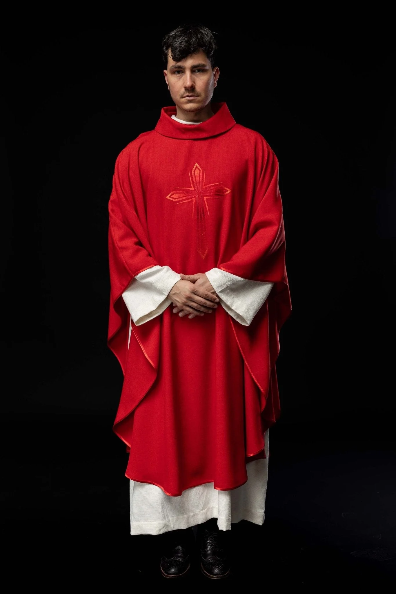 Chasuble embroidered with ecru Cross - Image 7