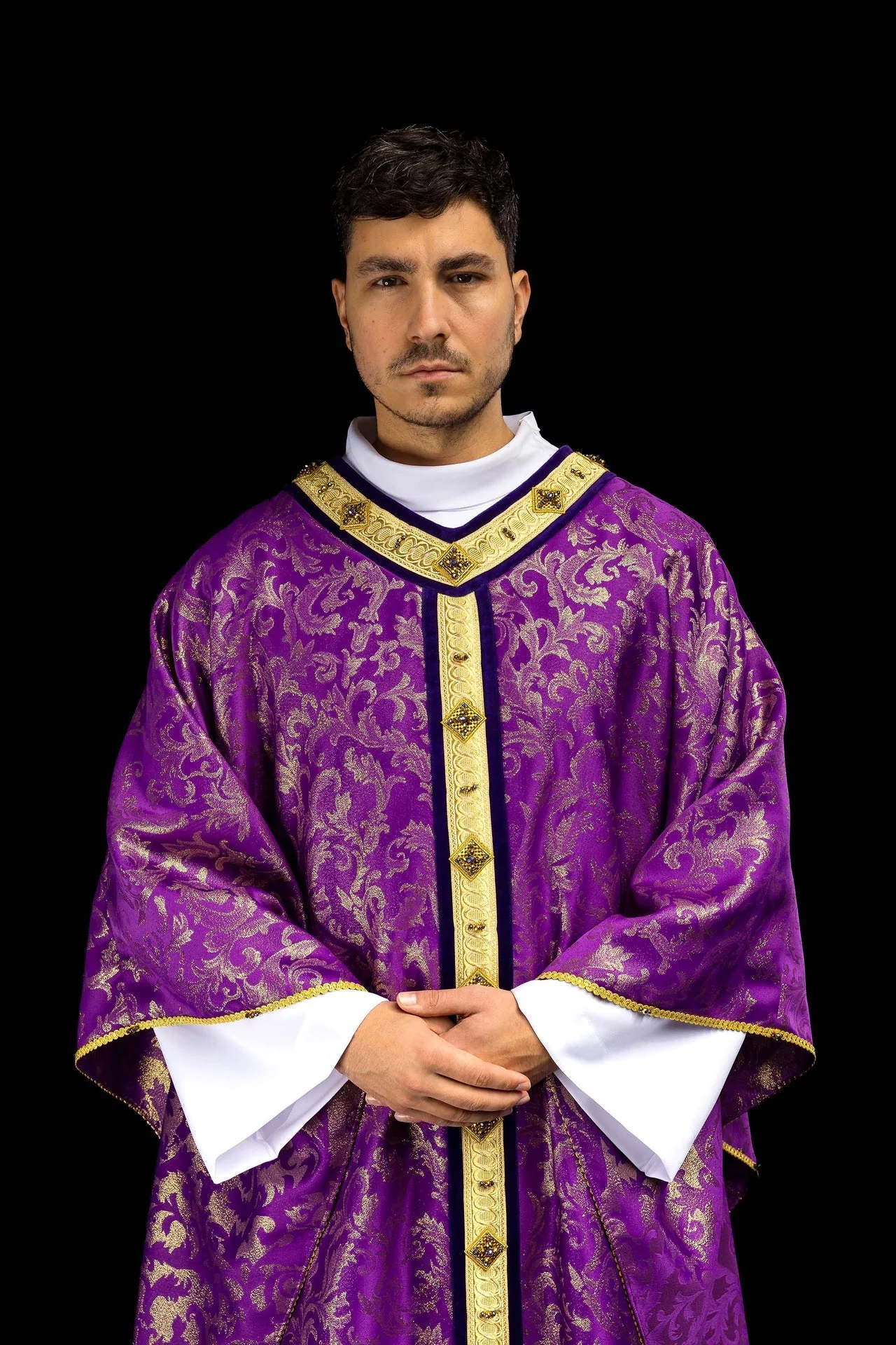 Chasuble with natural stones Handmade 7003