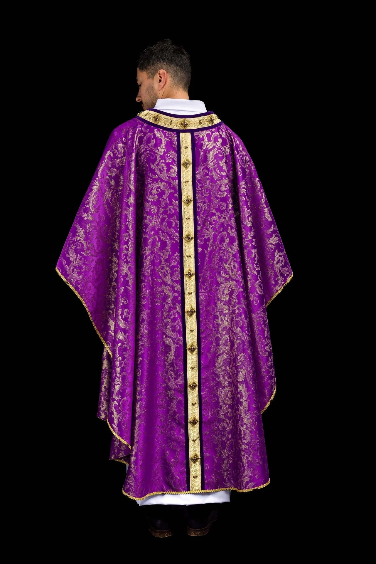 Chasuble with natural stones Handmade 7003 - Image 11