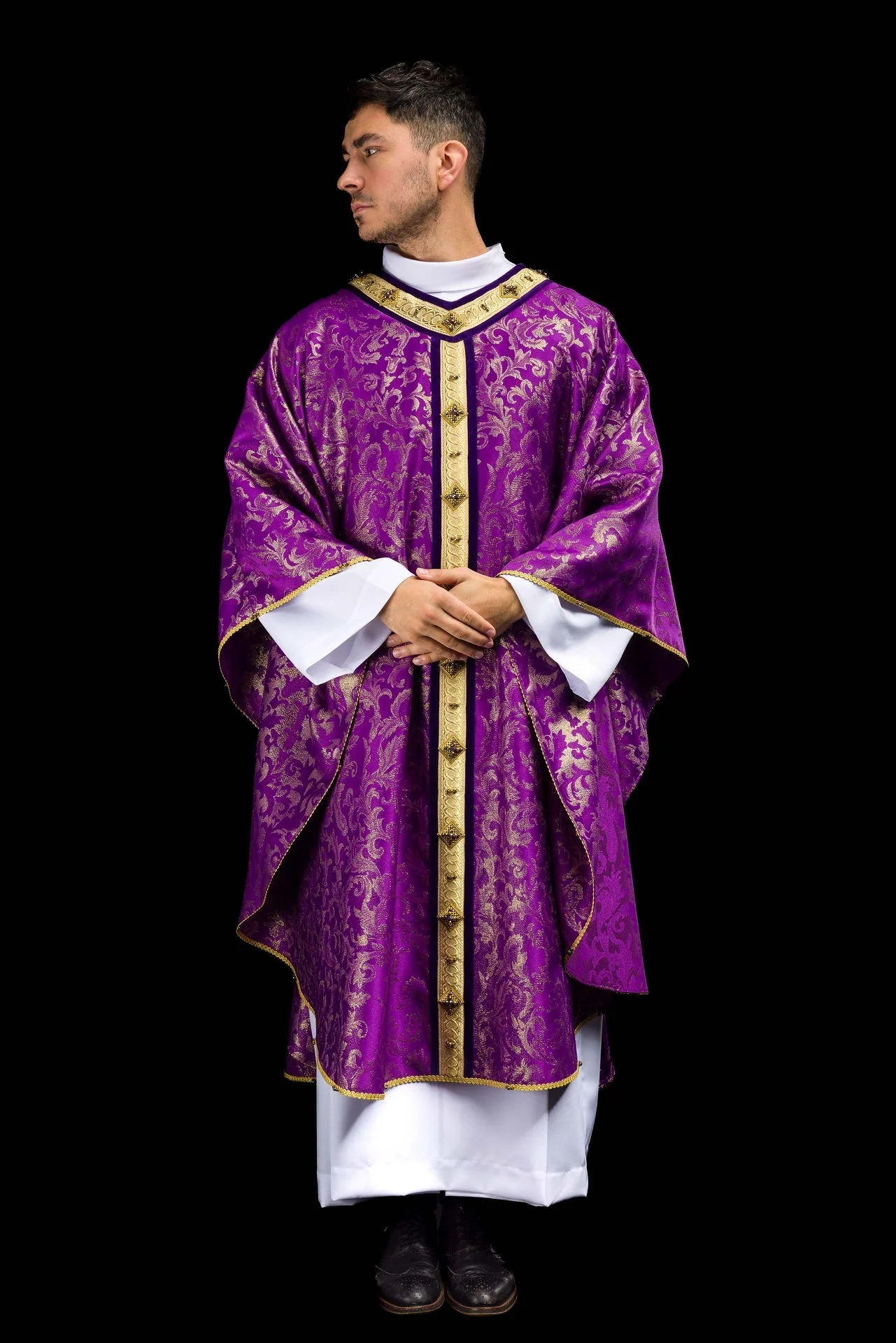 Chasuble with natural stones Handmade 7003 - Image 2