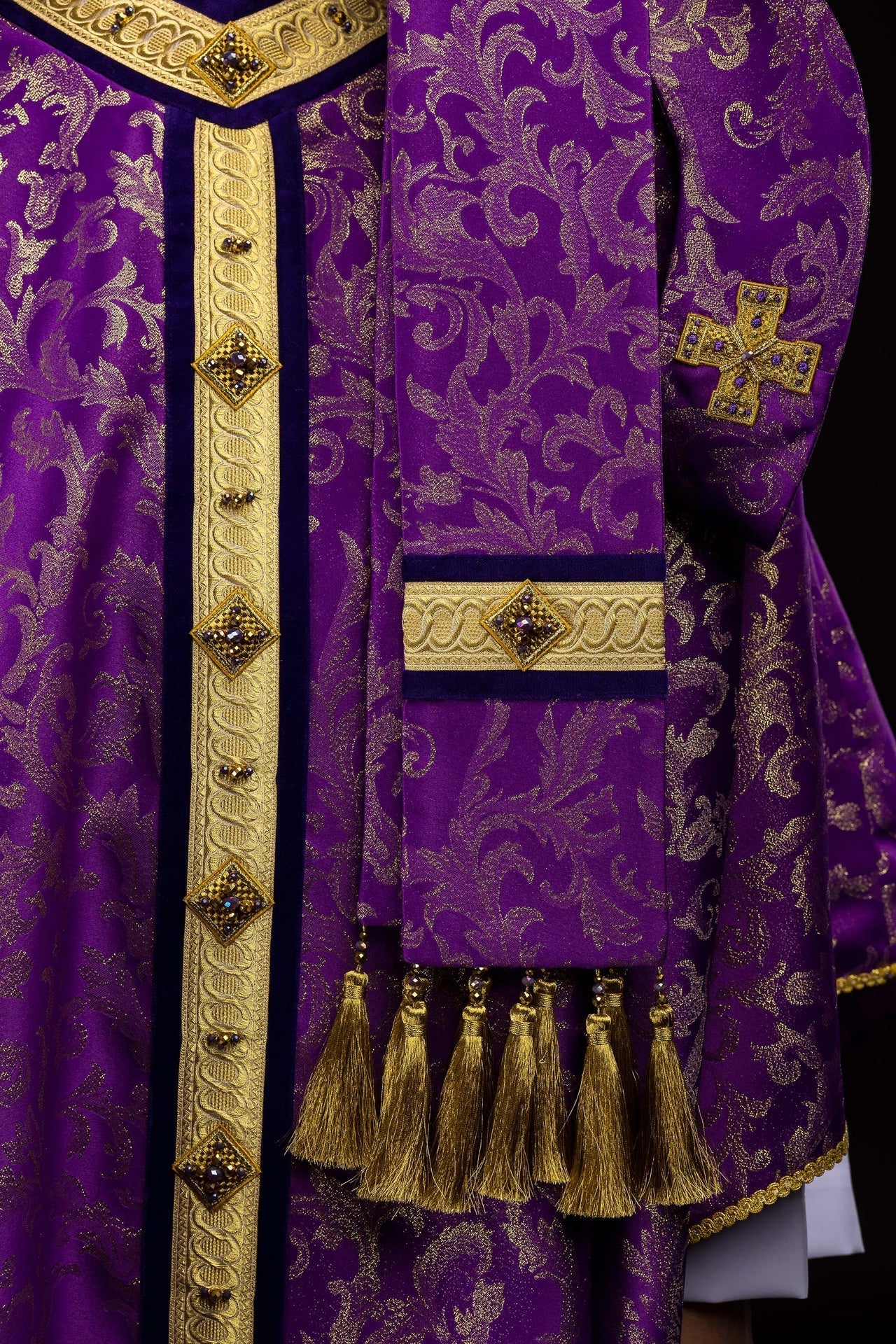 Chasuble with natural stones Handmade 7003 - Image 6