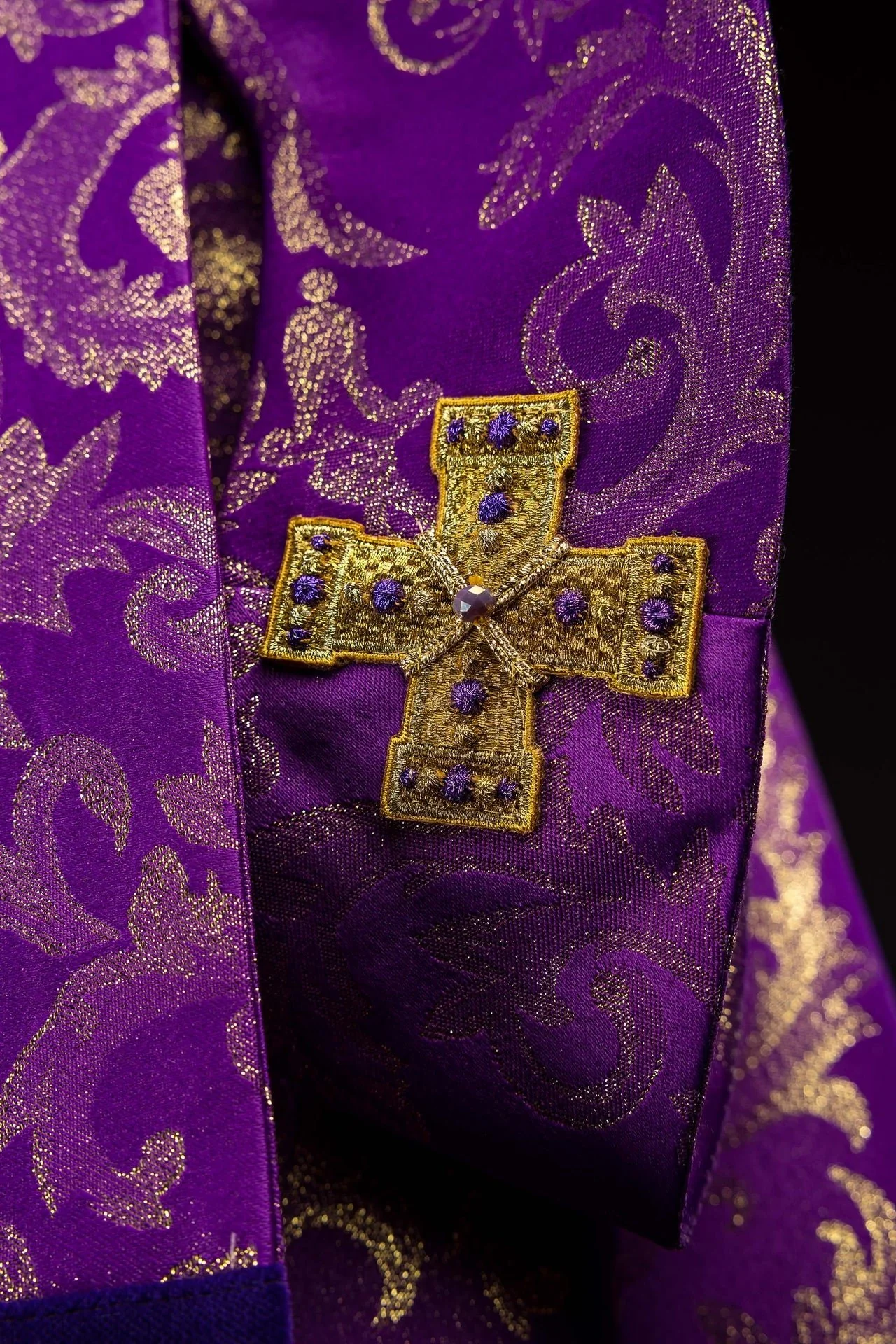 Chasuble with natural stones Handmade 7003 - Image 7