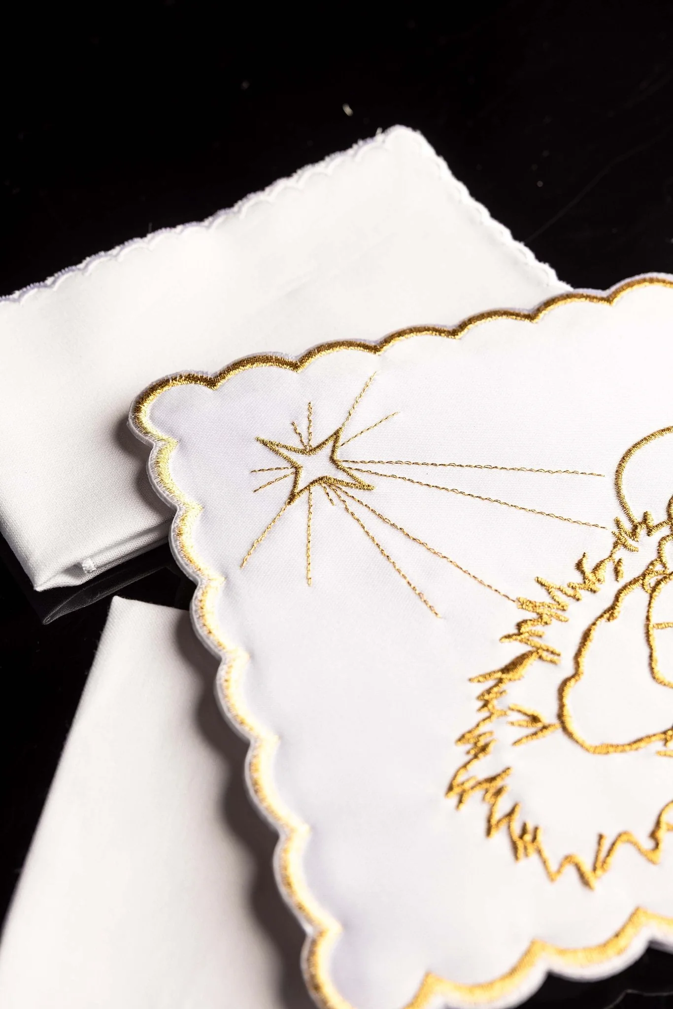 Christmas chalice linens set with embroidered Jesus child - Image 5