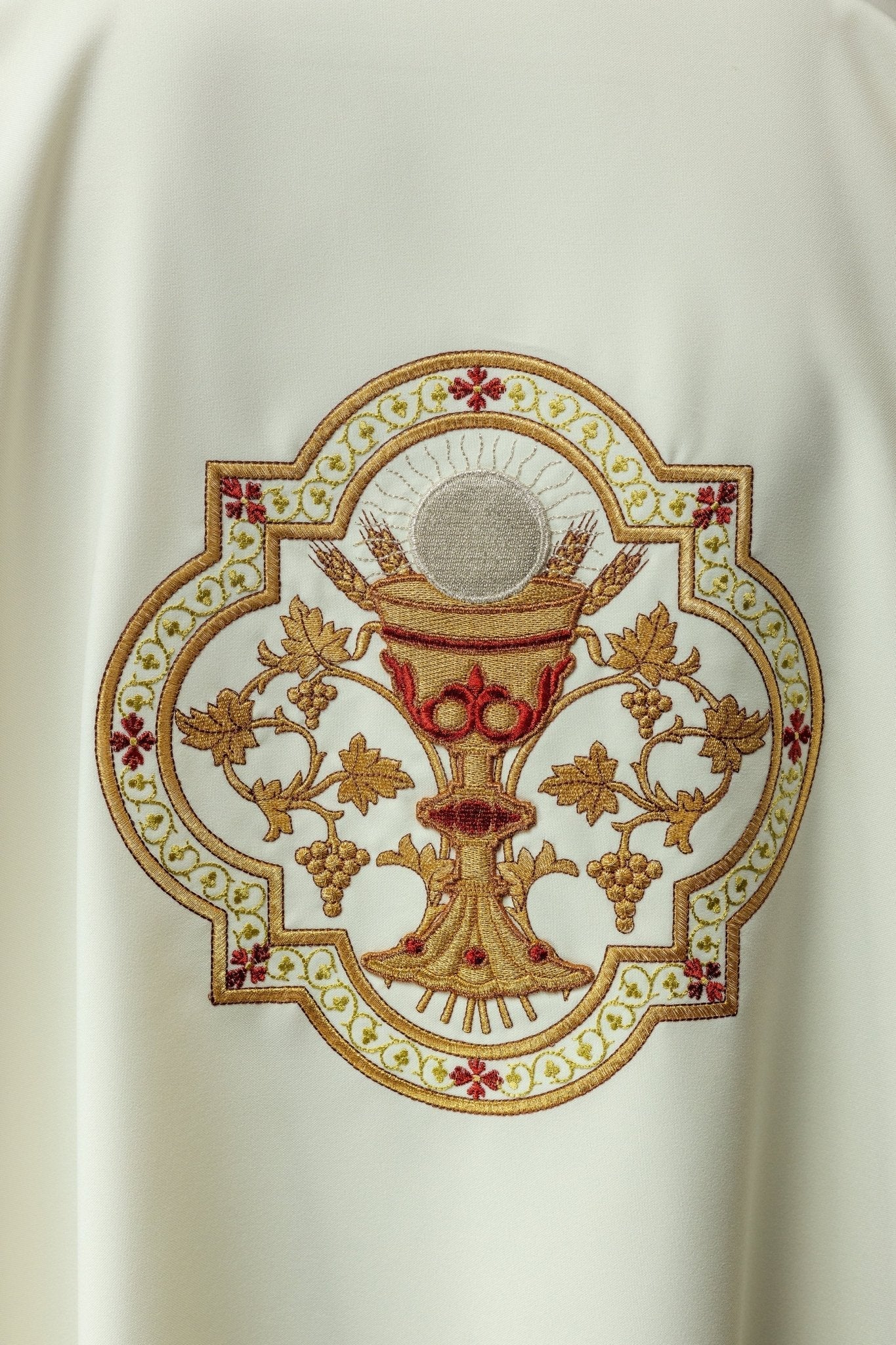 Deacons dalmatic with the Sacred Heart of Jesus and Eucharistic Chalice embroidery - Image 6