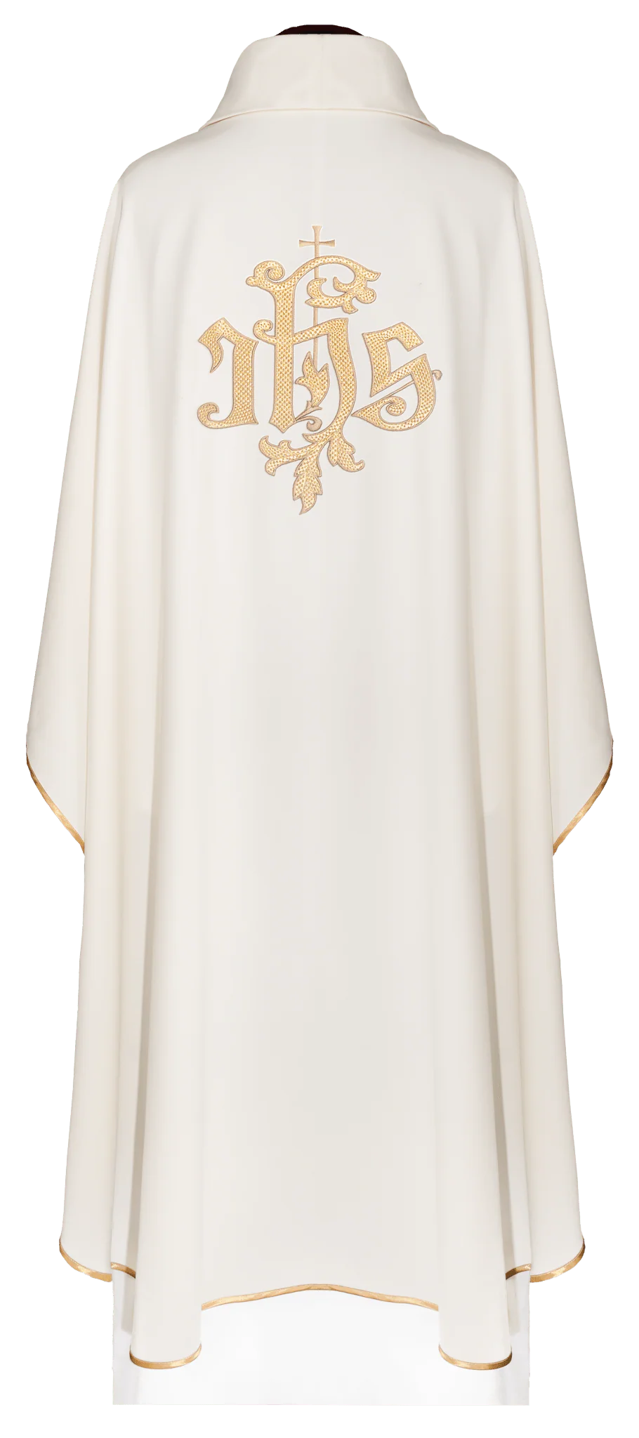 Ecru chasuble with golden IHS embroidery - Image 2