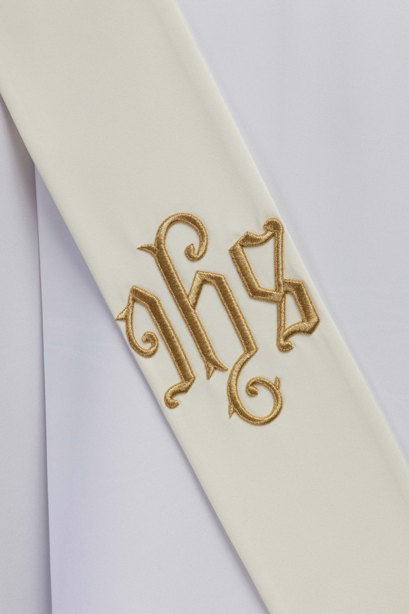 Ecru Deacon stole embroidered with a Cross - Image 6