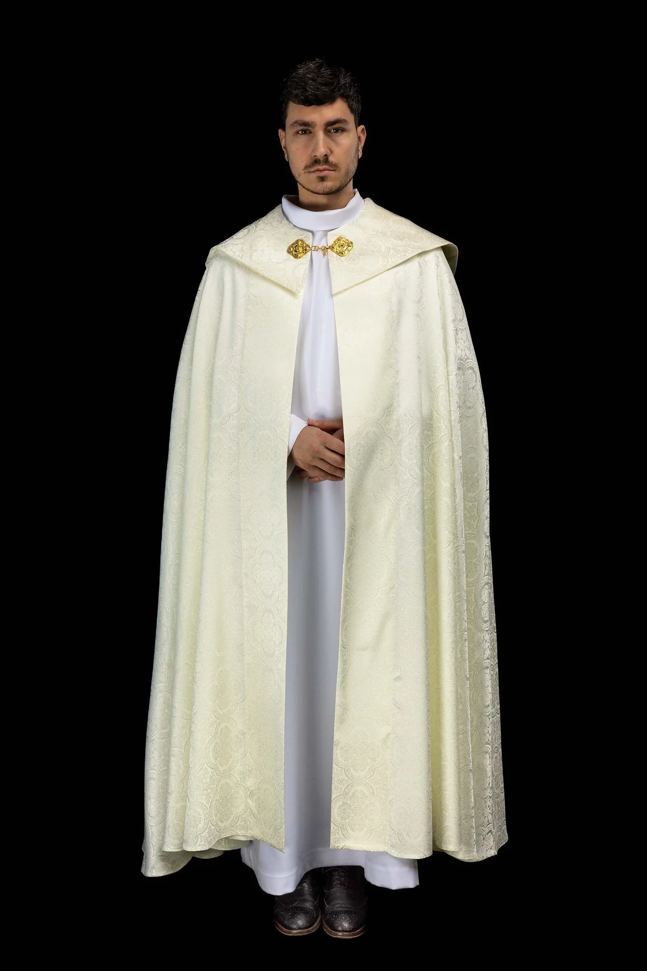 Ecru jacquard liturgical cope