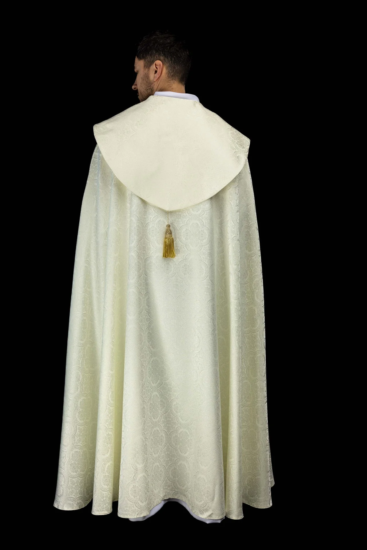 Ecru jacquard liturgical cope - Image 2