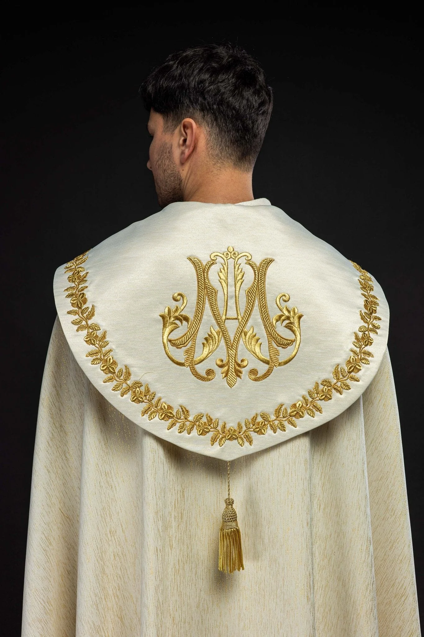 Ecru Marian Embroidered Cope