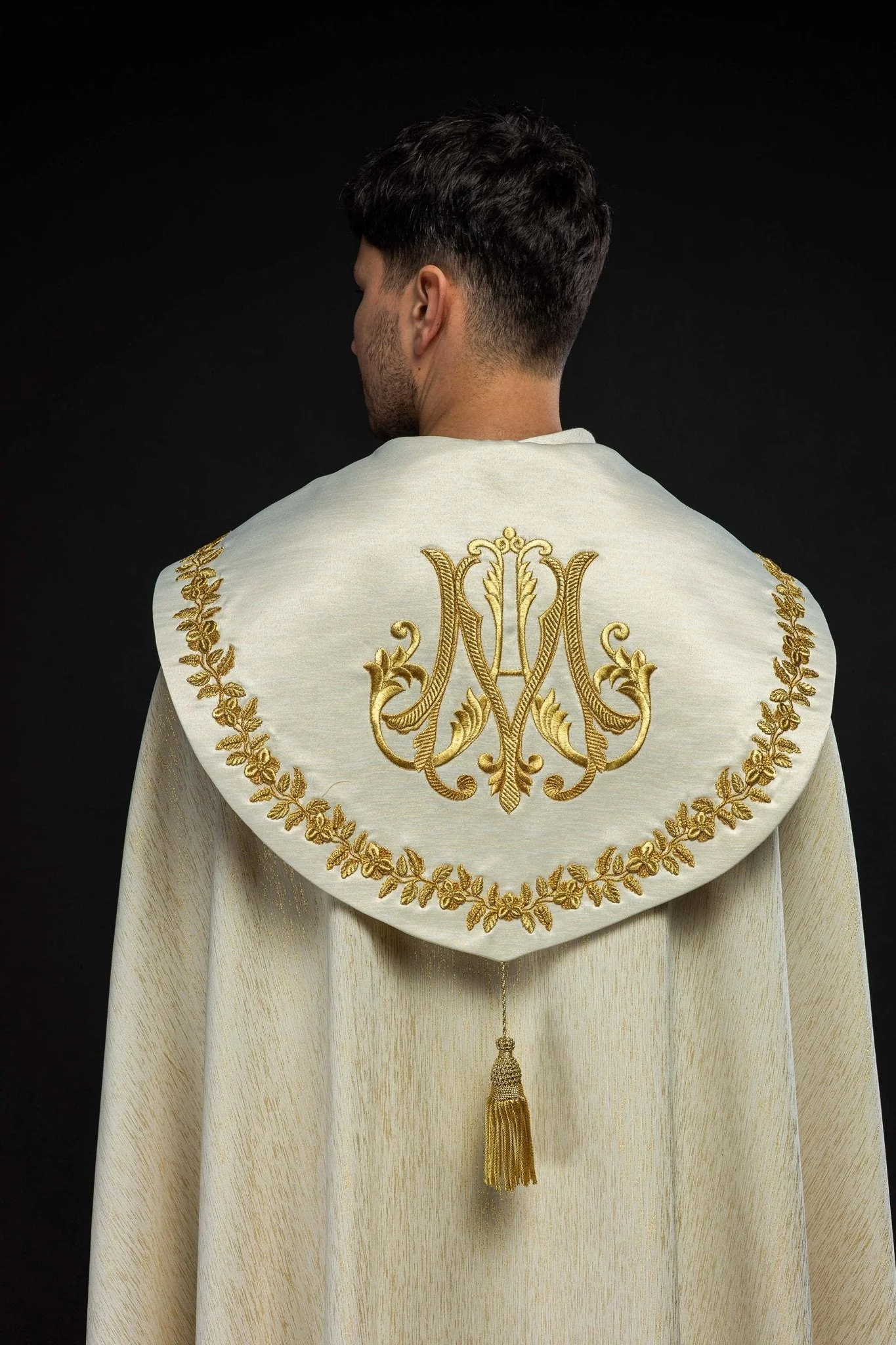 Ecru Marian Embroidered Cope - Image 6