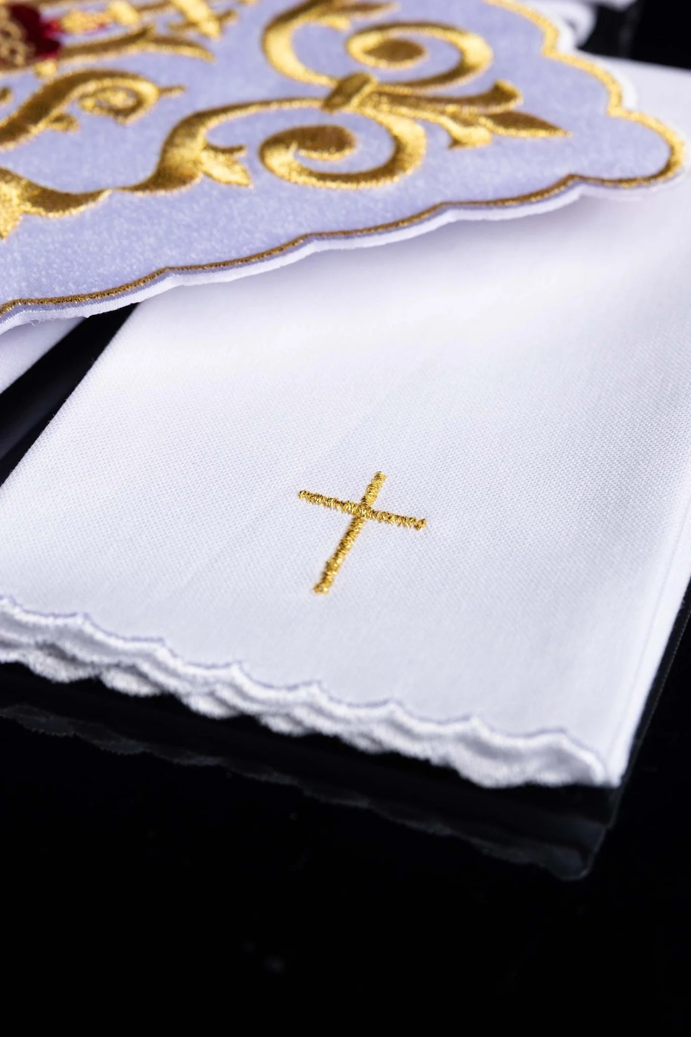 Elaborately Decorated Chalice Linens with IHS Embroidery - Image 5