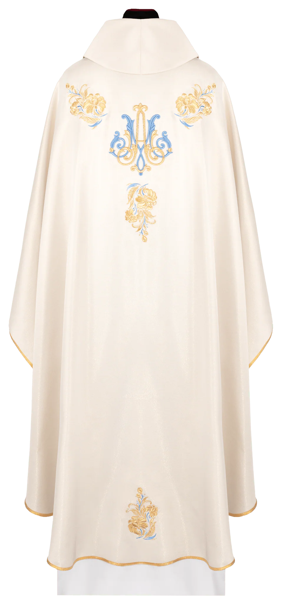 Embroidered ecru chasuble with Marian motif - Image 2