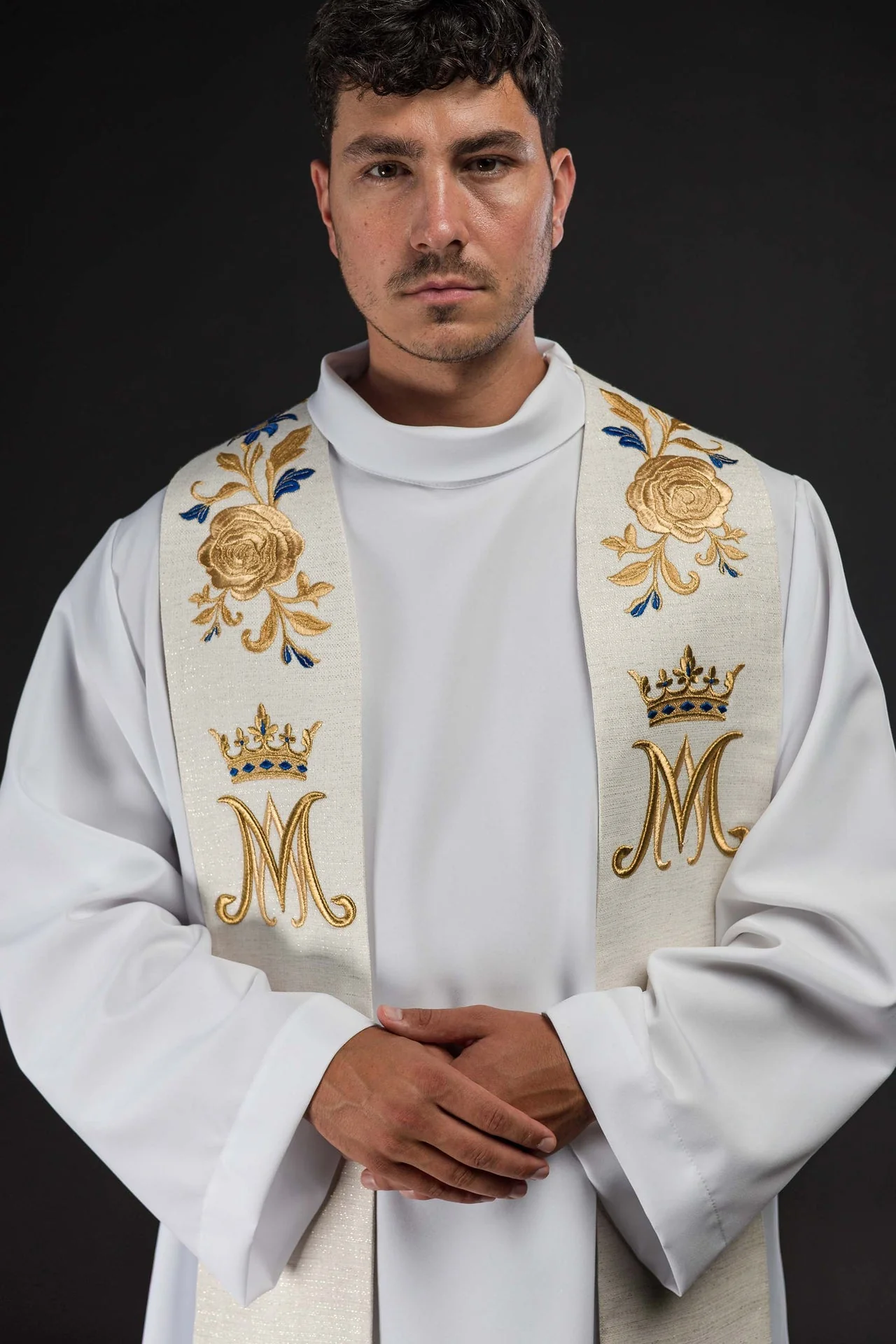 Embroidered Stole with Marian Symbol - Image 2