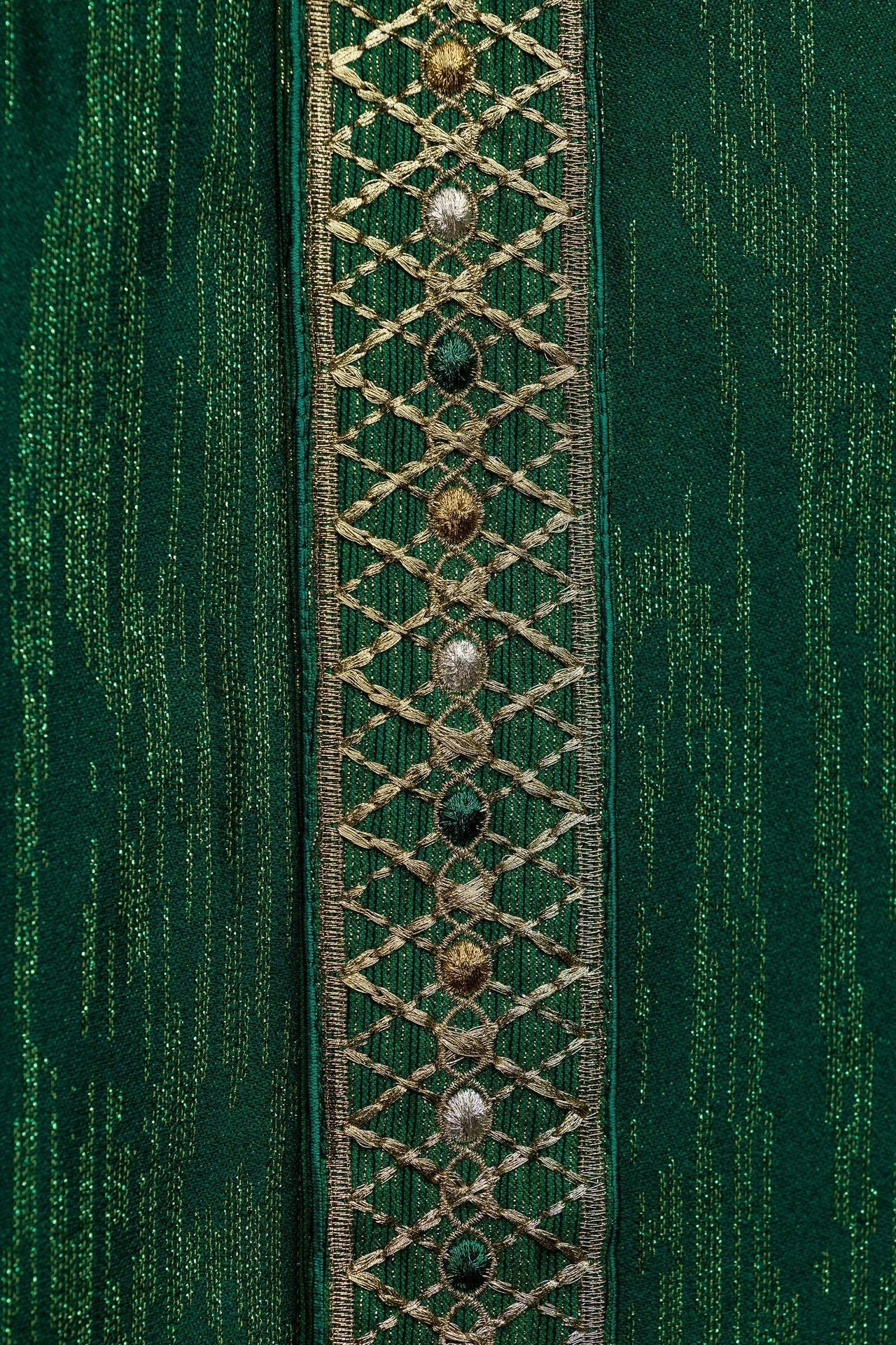 Green Chasuble with Embroidered Band and Collar - Image 3