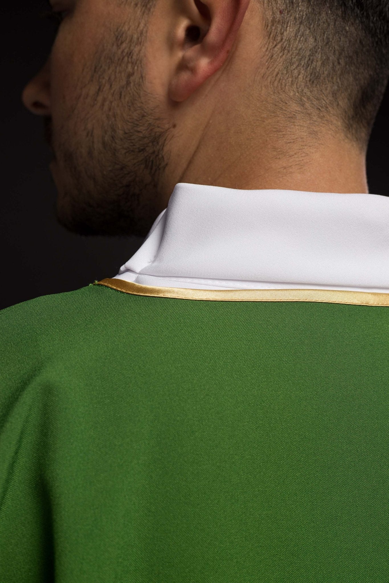 Green dalmatic with an embroidered golden cross - Image 6
