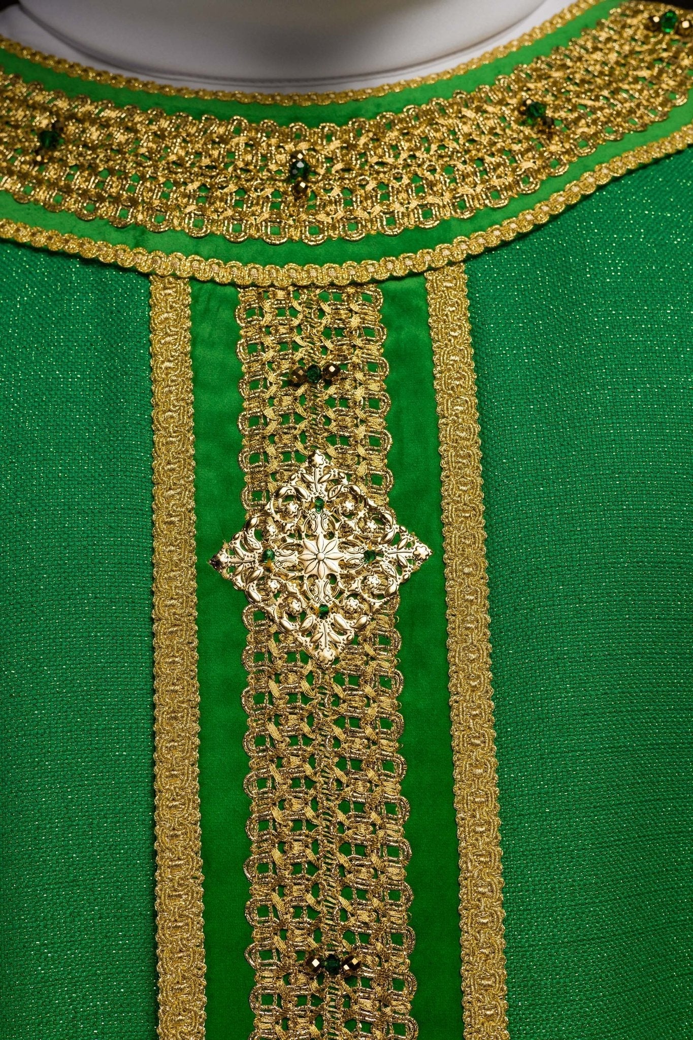 Handmade chasuble with natural stones Handmade 7001 - Image 3