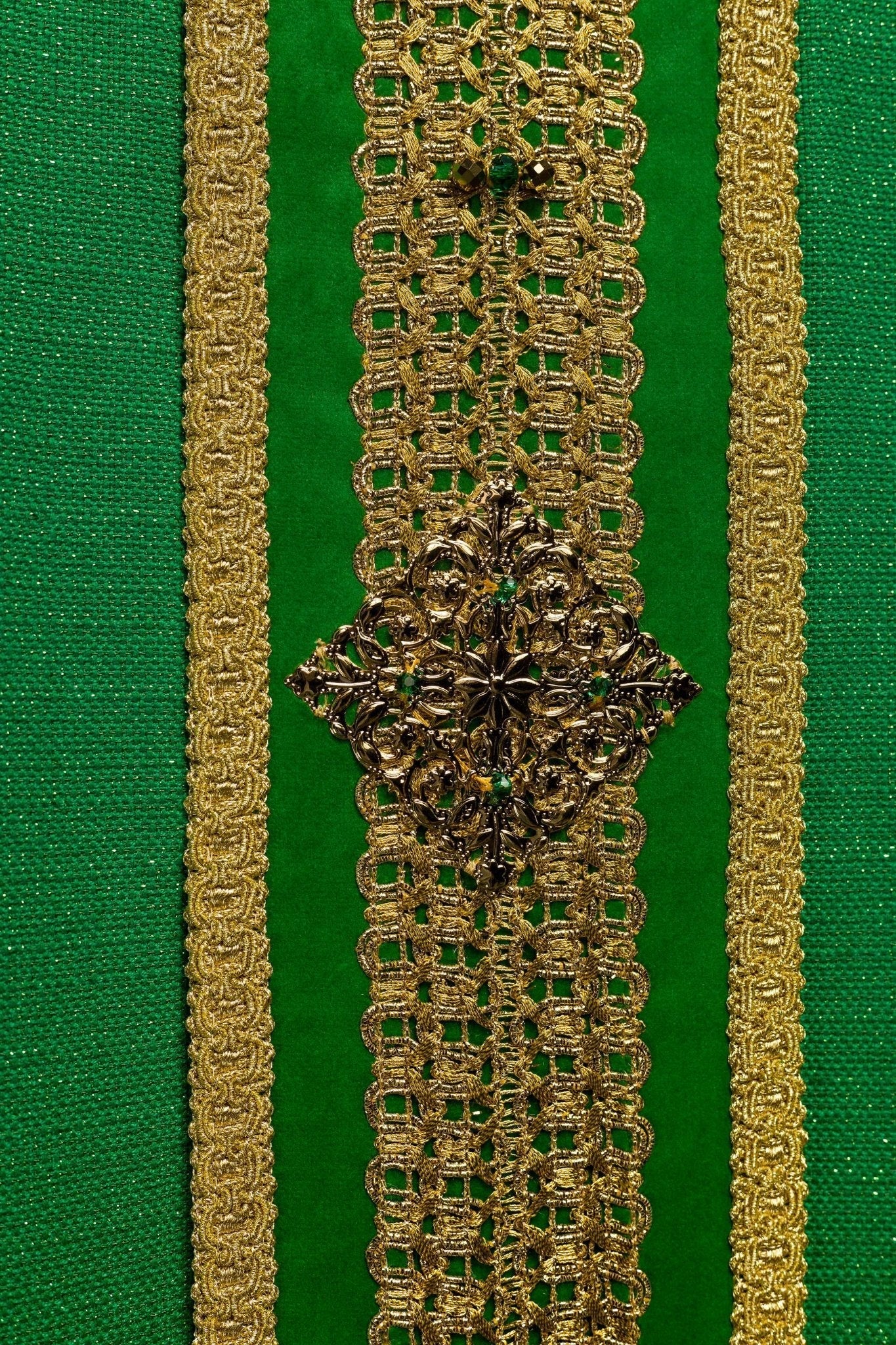Handmade chasuble with natural stones Handmade 7001 - Image 4
