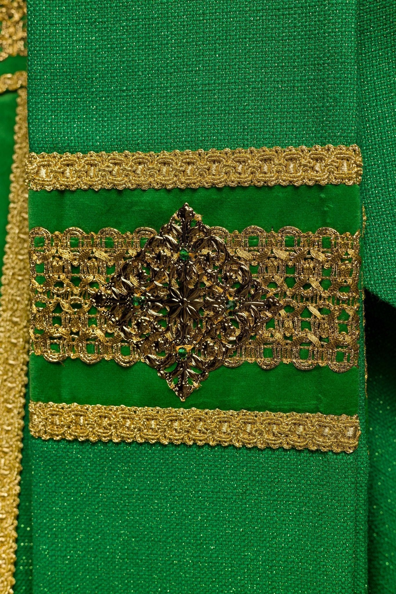 Handmade chasuble with natural stones Handmade 7001 - Image 9