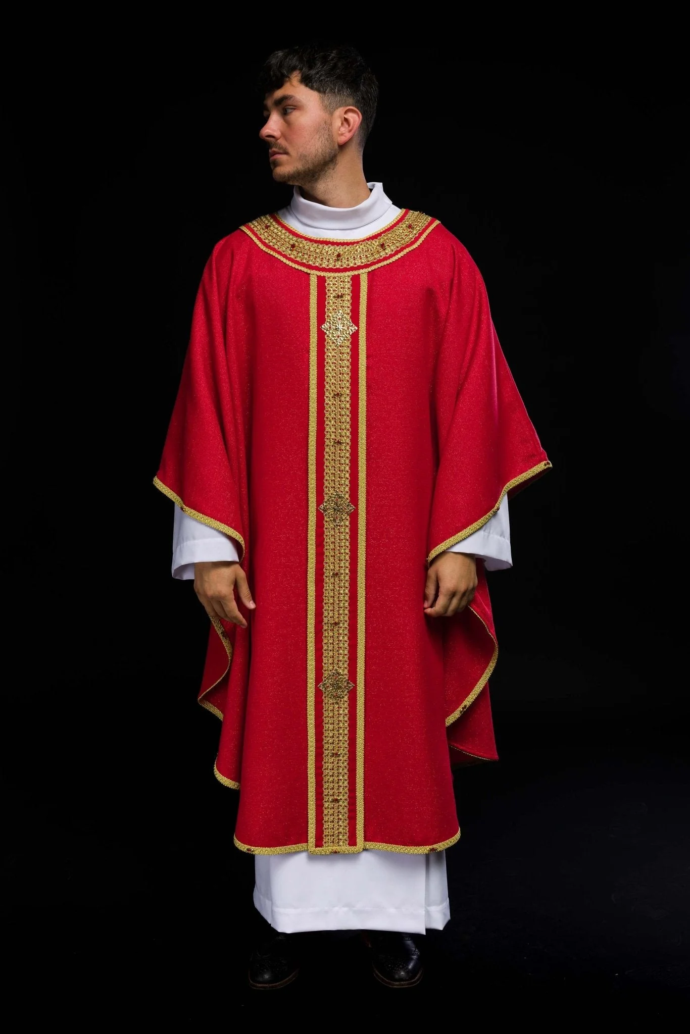 Handmade chasuble with natural stones Handmade 7001 - Image 2
