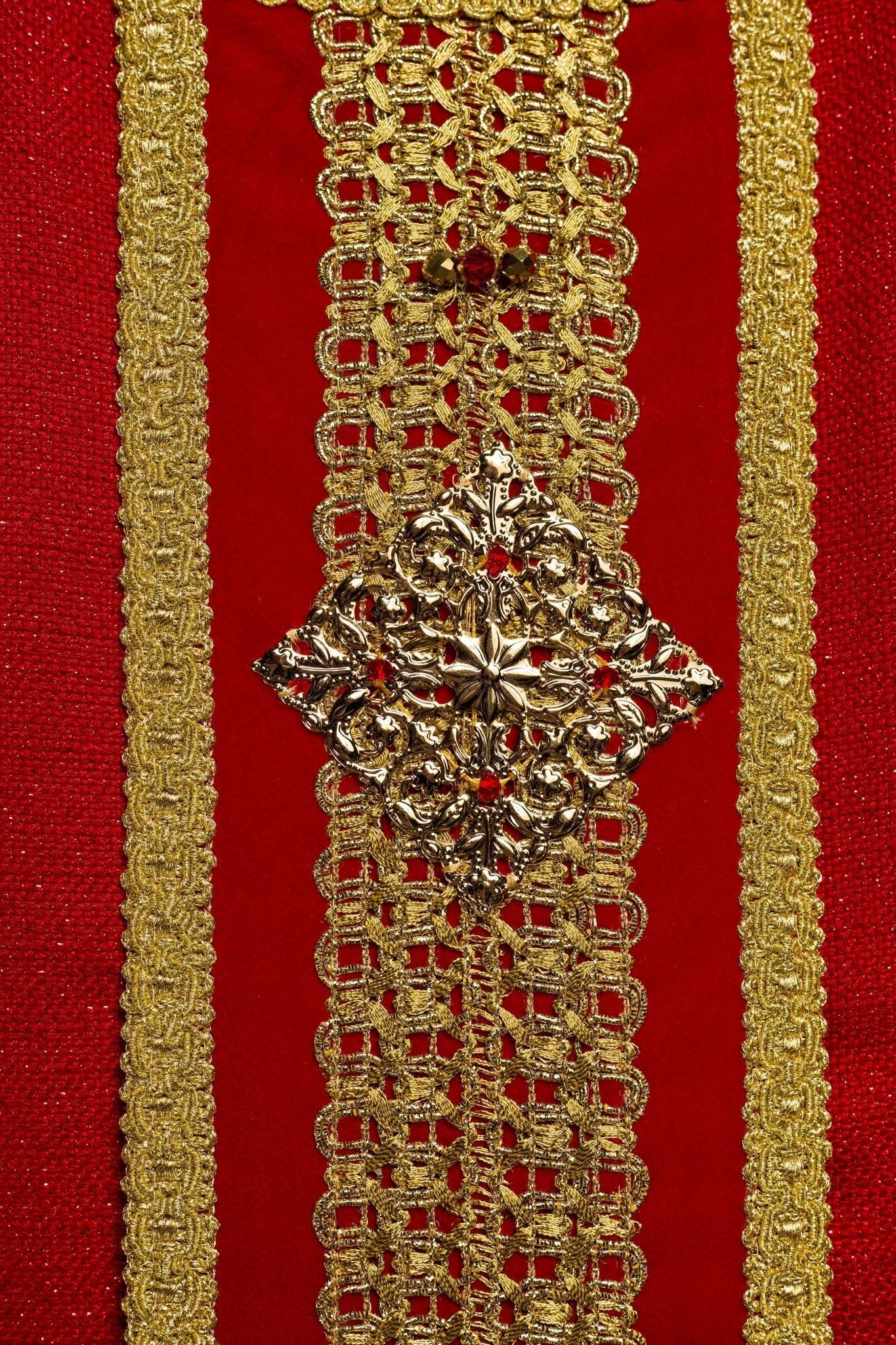 Handmade chasuble with natural stones Handmade 7001 - Image 4
