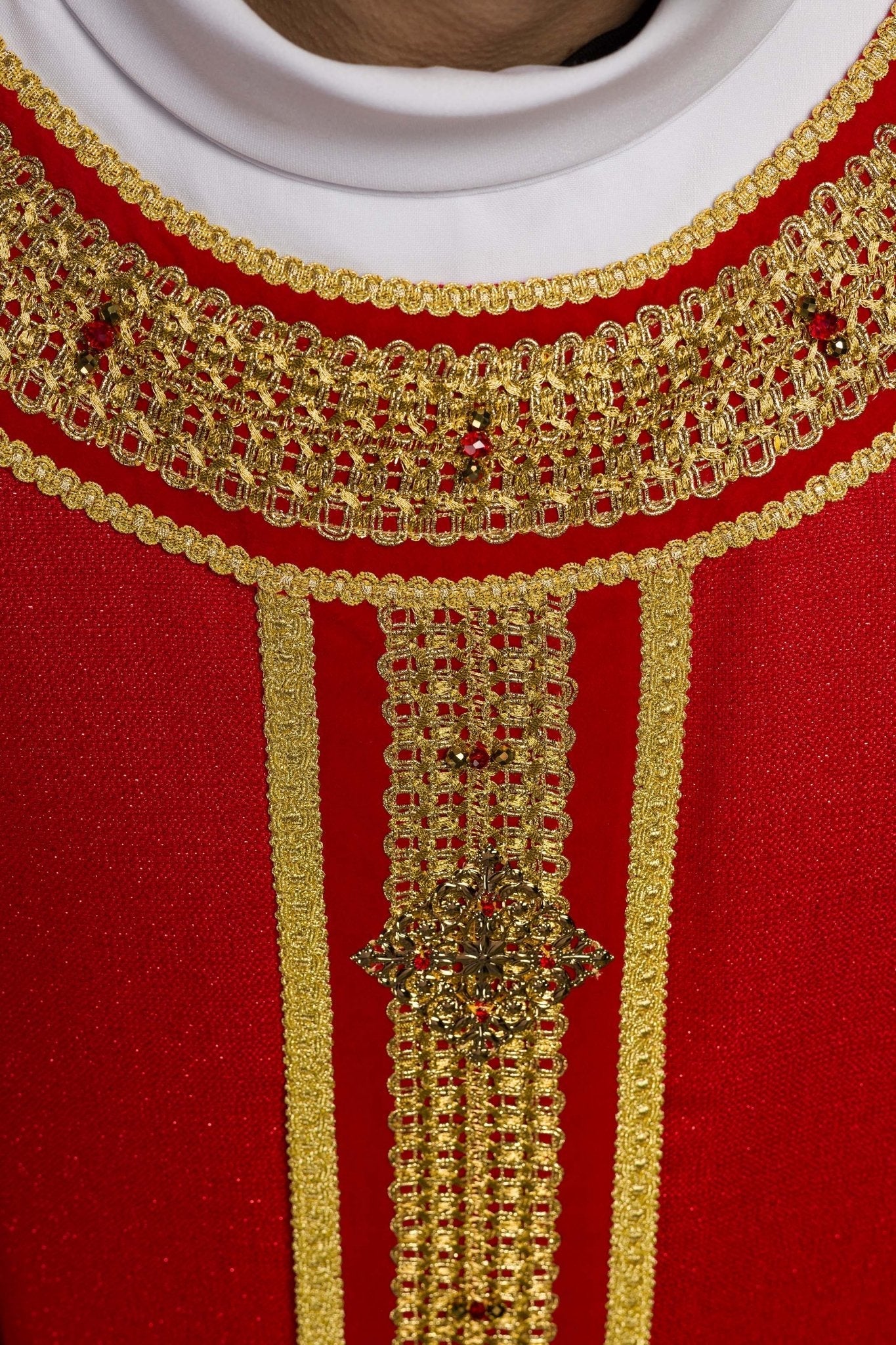 Handmade chasuble with natural stones Handmade 7001 - Image 5
