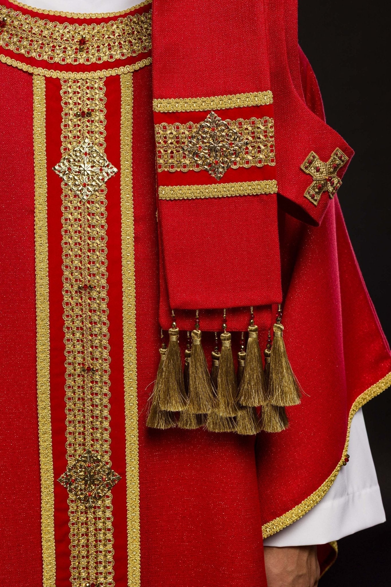 Handmade chasuble with natural stones Handmade 7001 - Image 7