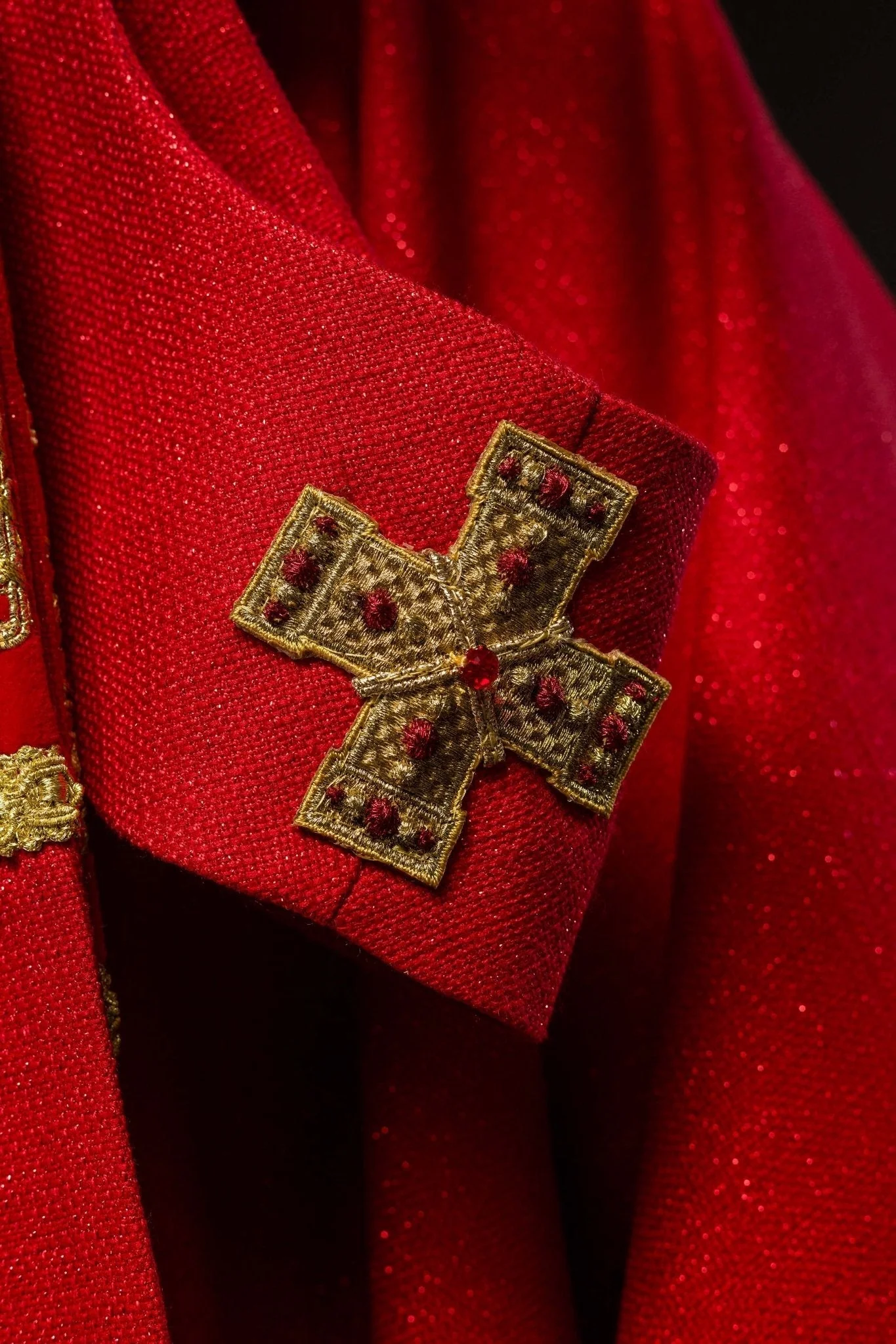 Handmade chasuble with natural stones Handmade 7001 - Image 9