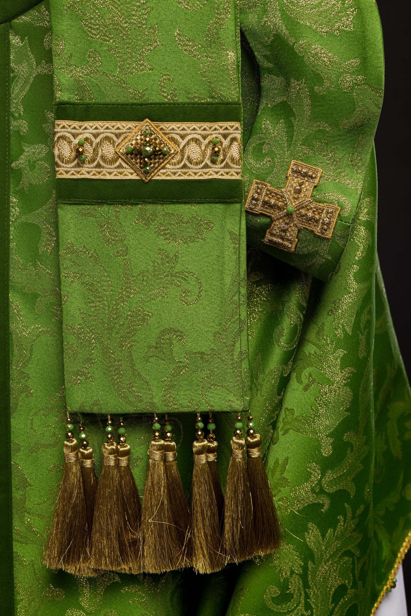Handmade chasuble with natural stones Handmade 7003 - Image 16