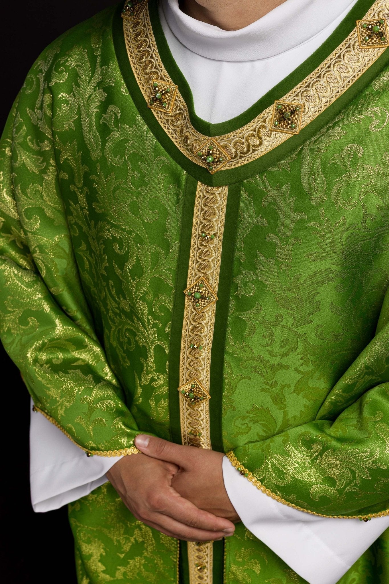 Handmade chasuble with natural stones Handmade 7003 - Image 3