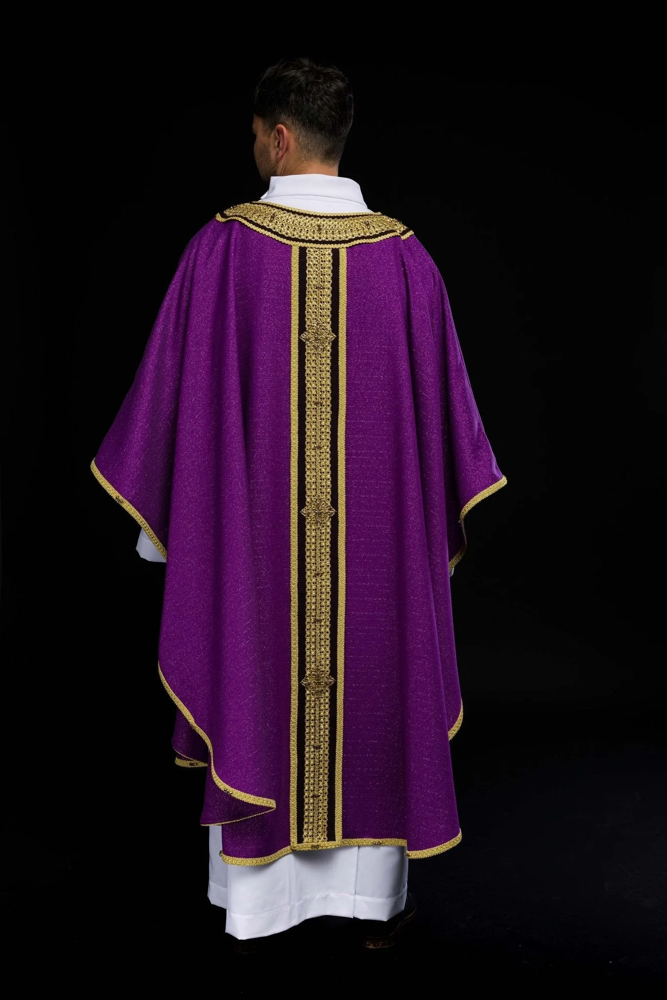 Handmade chasuble with natural stones Handmade 7001 - Image 12
