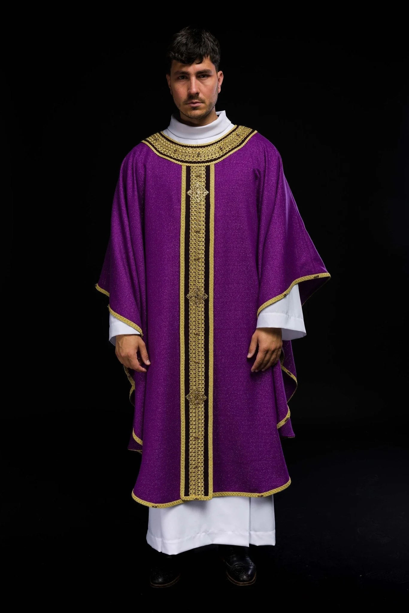 Handmade chasuble with natural stones Handmade 7001 - Image 2