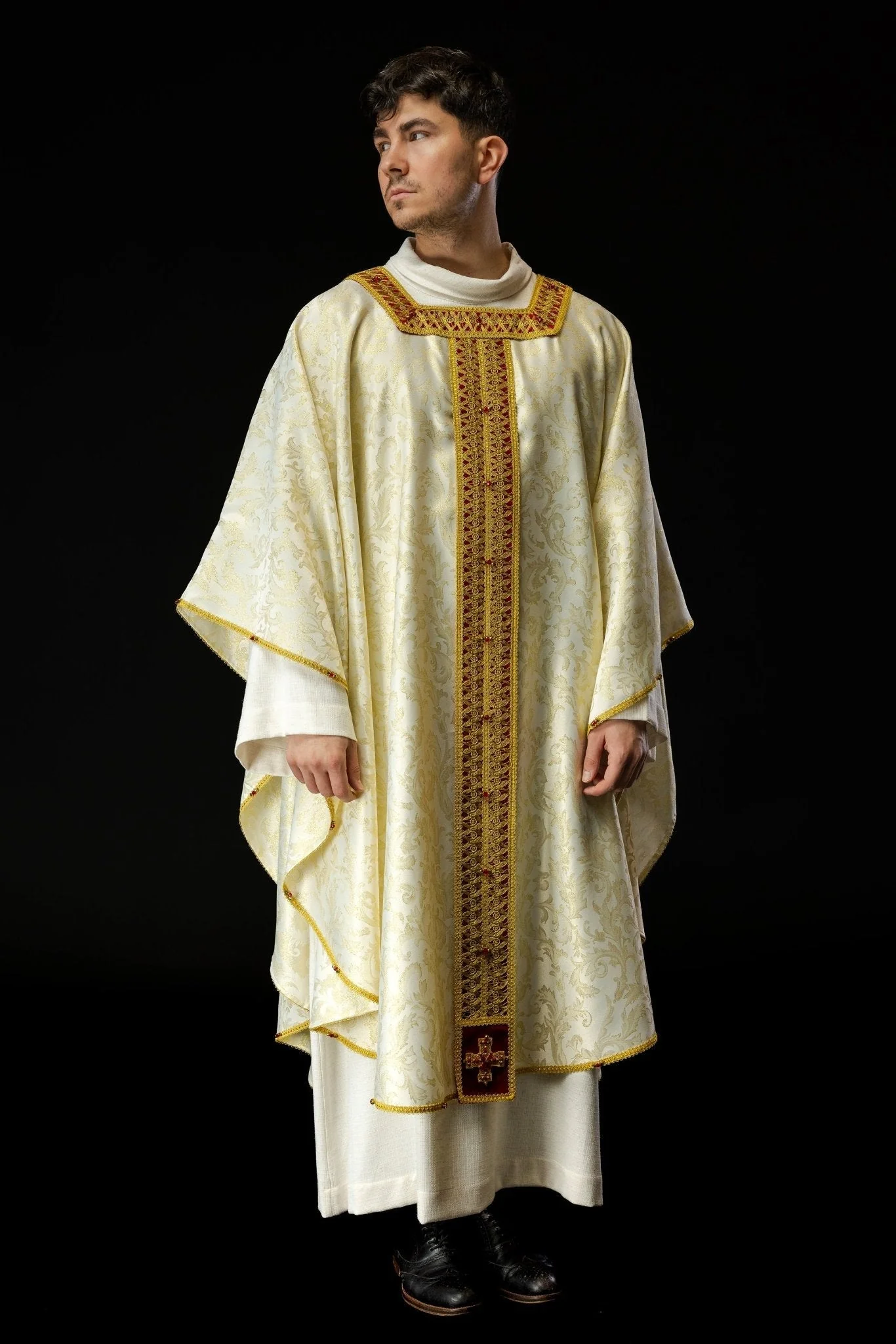 Handmade chasuble with natural stones Handmade 7009 - Image 2