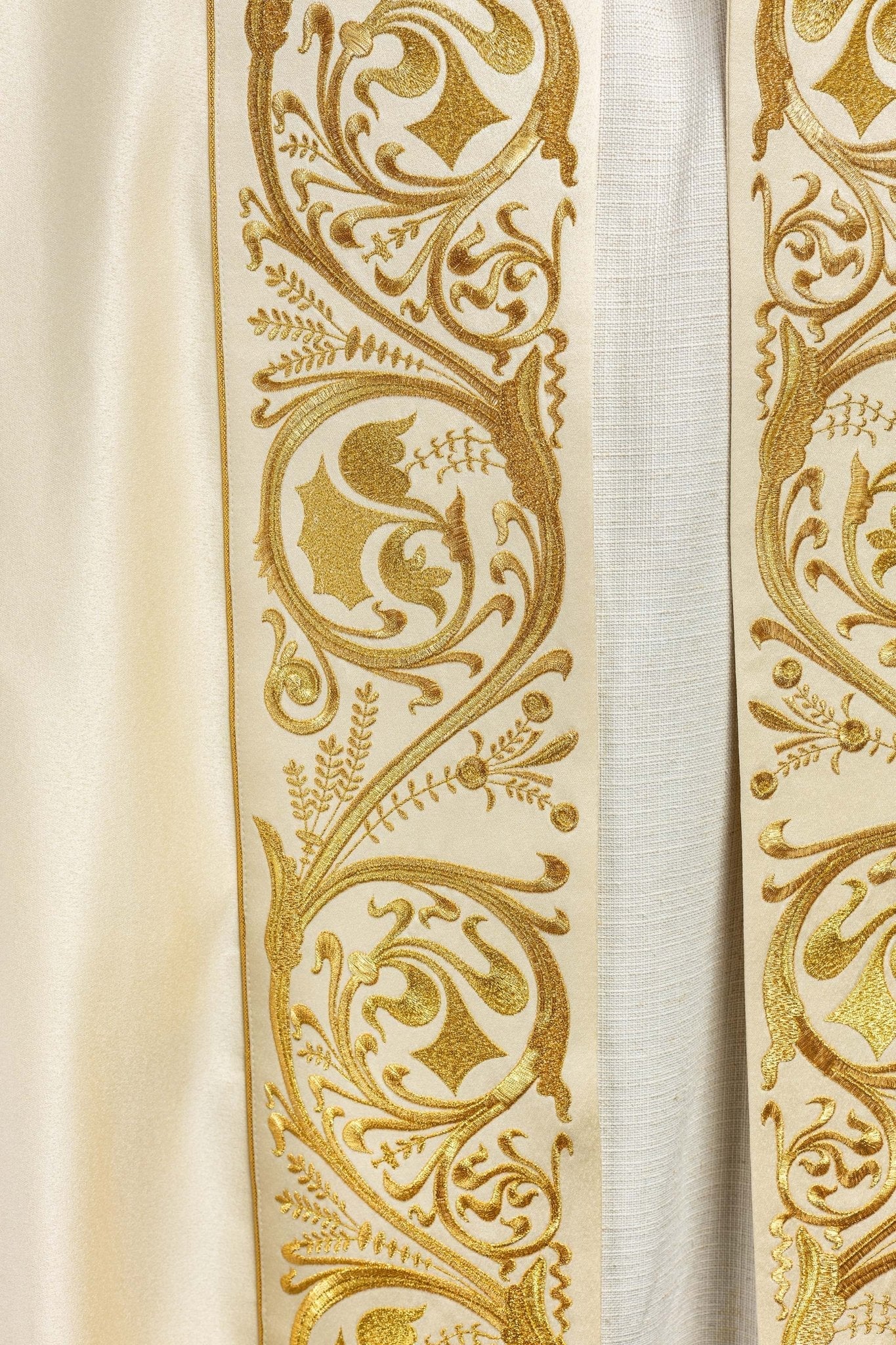 IHS embroidered ecru priest's cope - Image 4