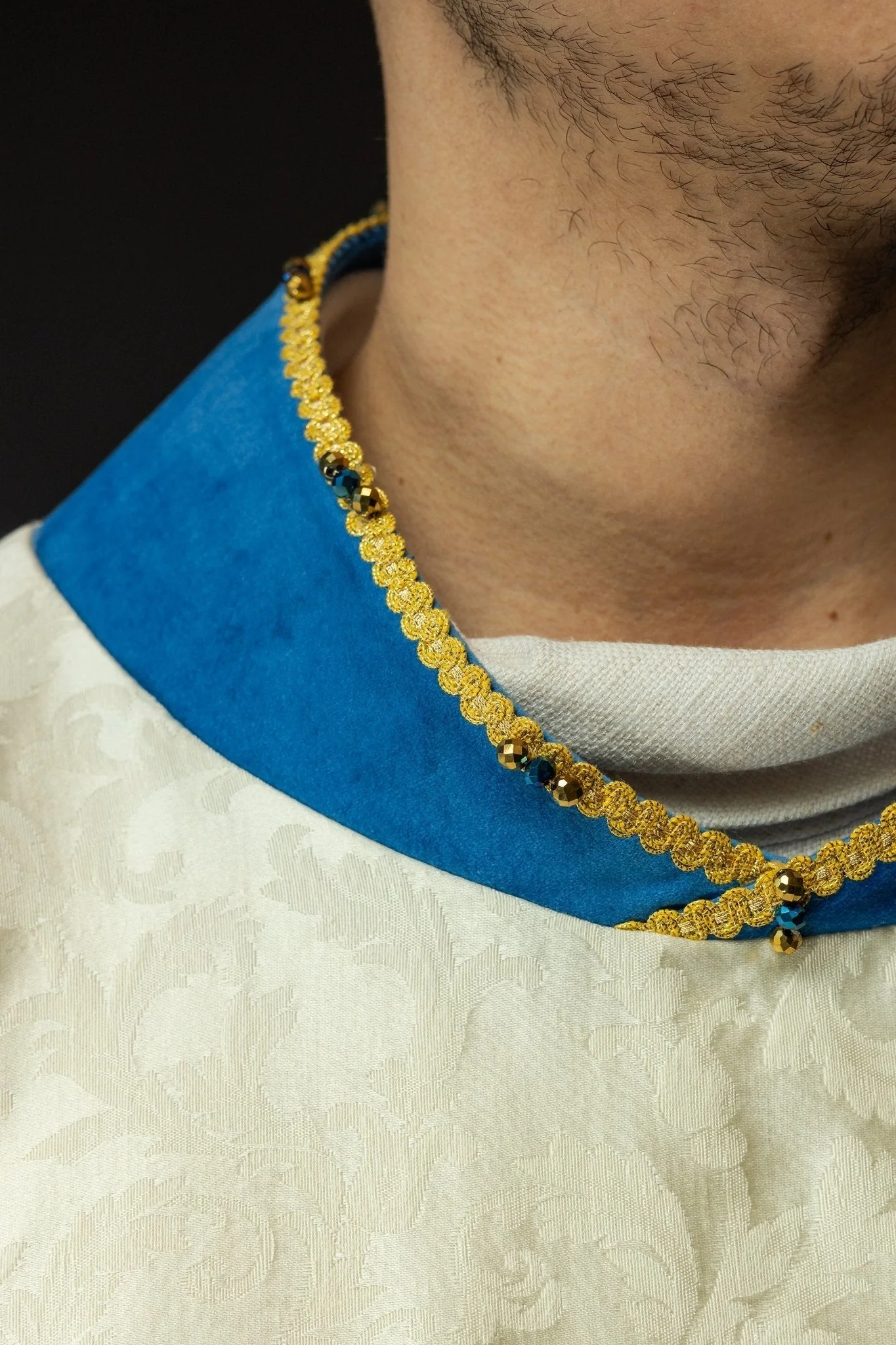 Marian chasuble made of Italian fabric Handmade 7006 - Image 5
