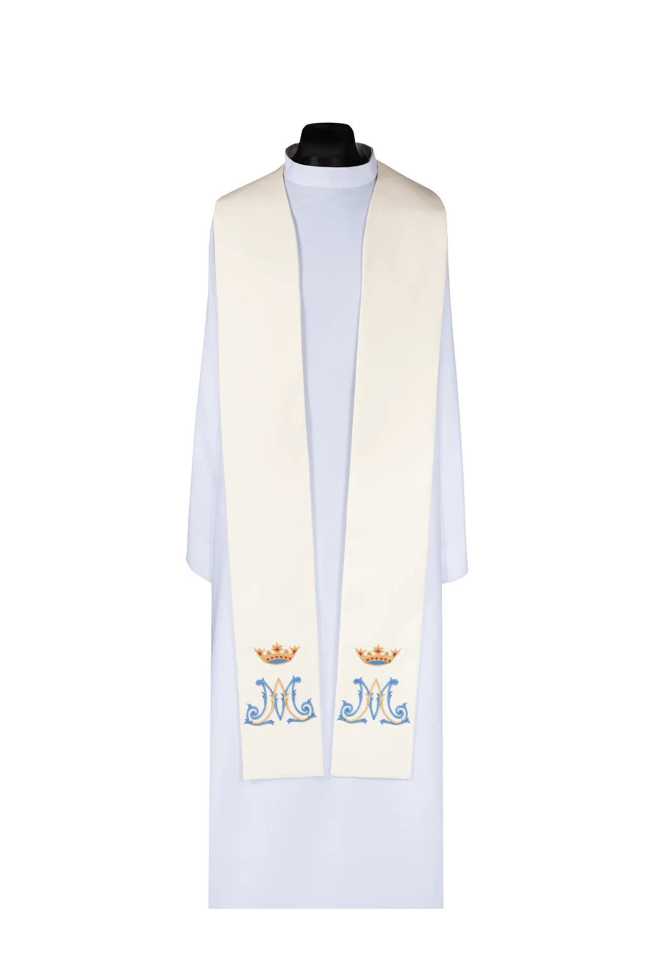 Marian Embroidered Stole Ecru