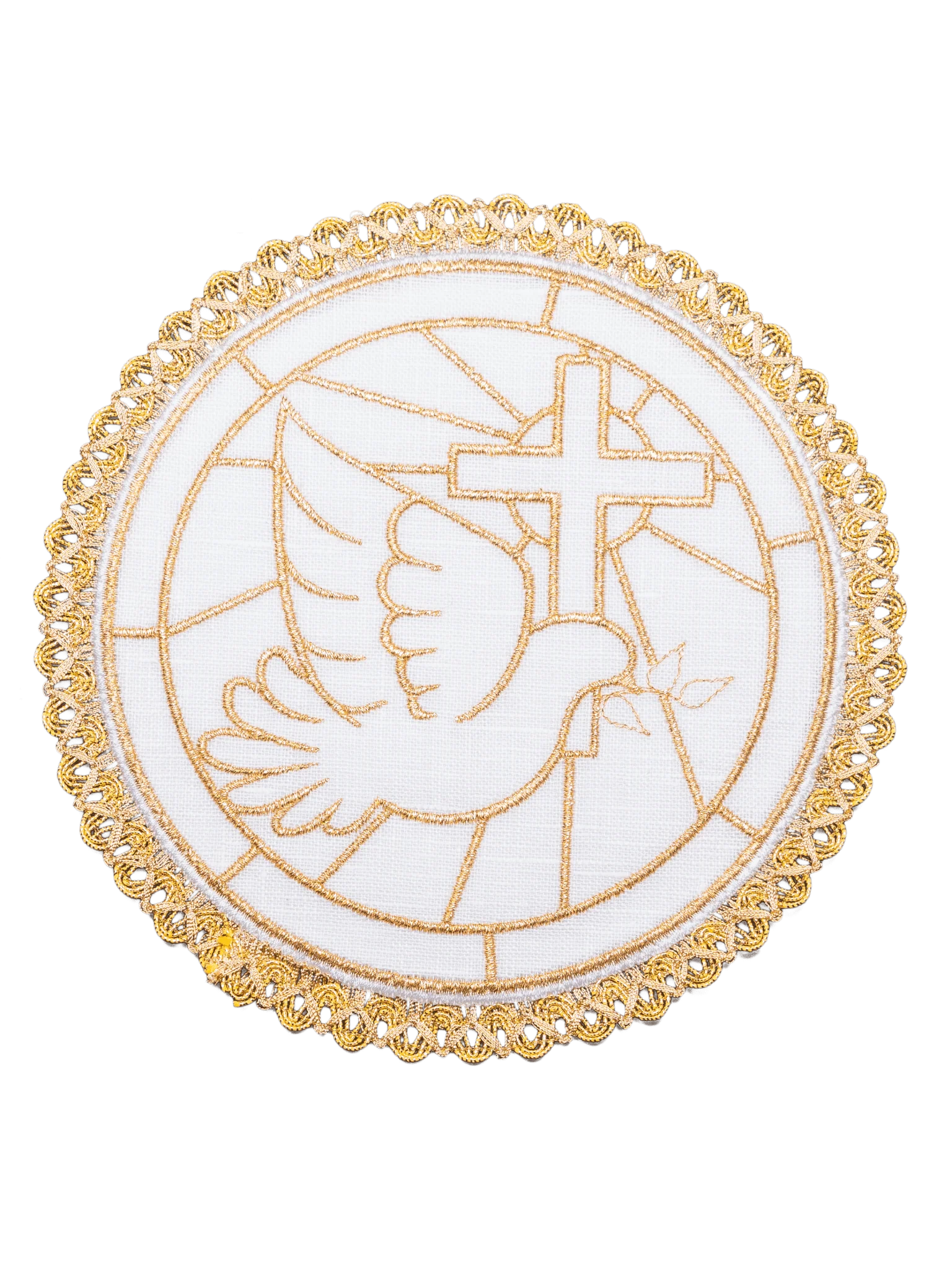 Mass linens with rounded pall and dove embroidery - Image 3