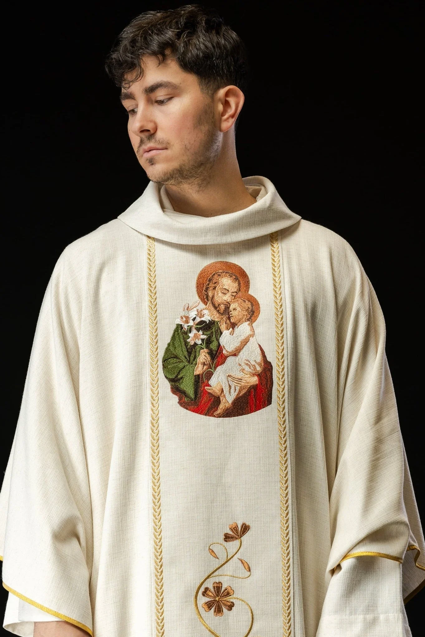 Chasuble with Embroidered image of the St. Joseph