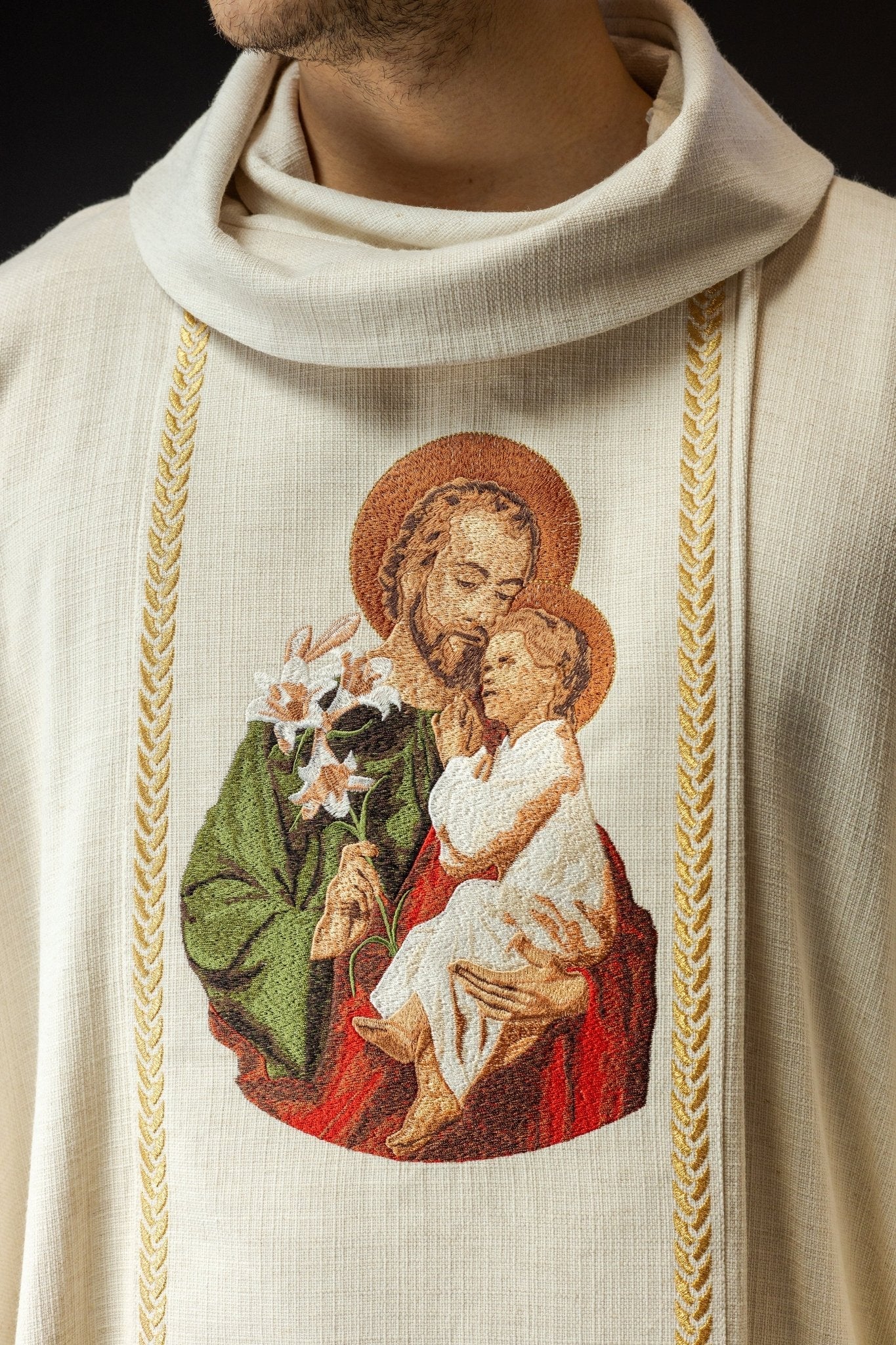 Chasuble with Embroidered image of the St. Joseph - Image 3