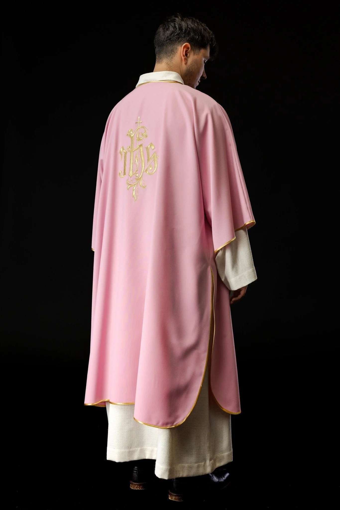 Pink IHS Embroidered Dalmatics - Image 6