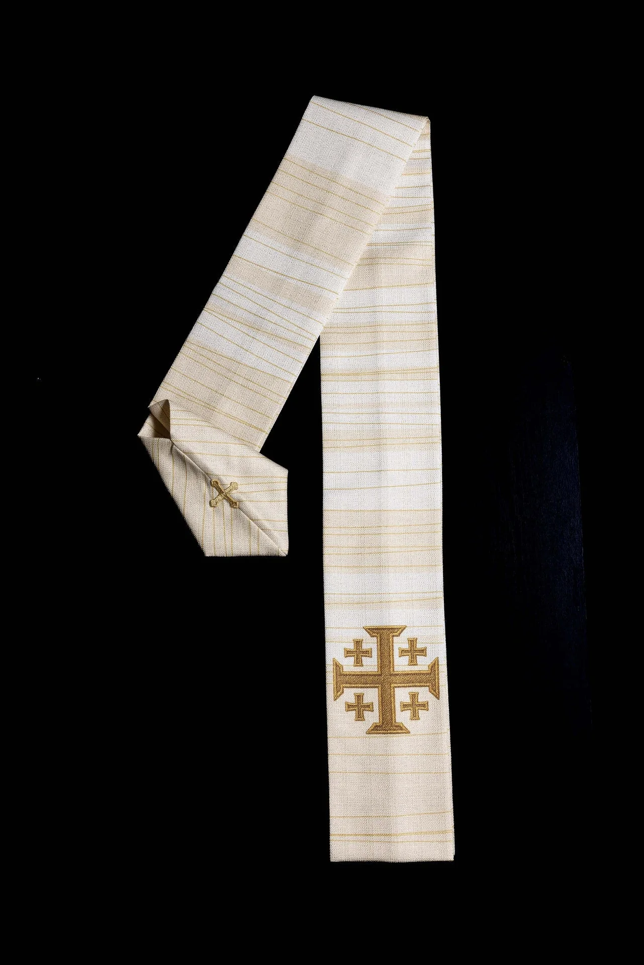 Printed Chasuble with Jerusalem Cross – Ecru - Image 10